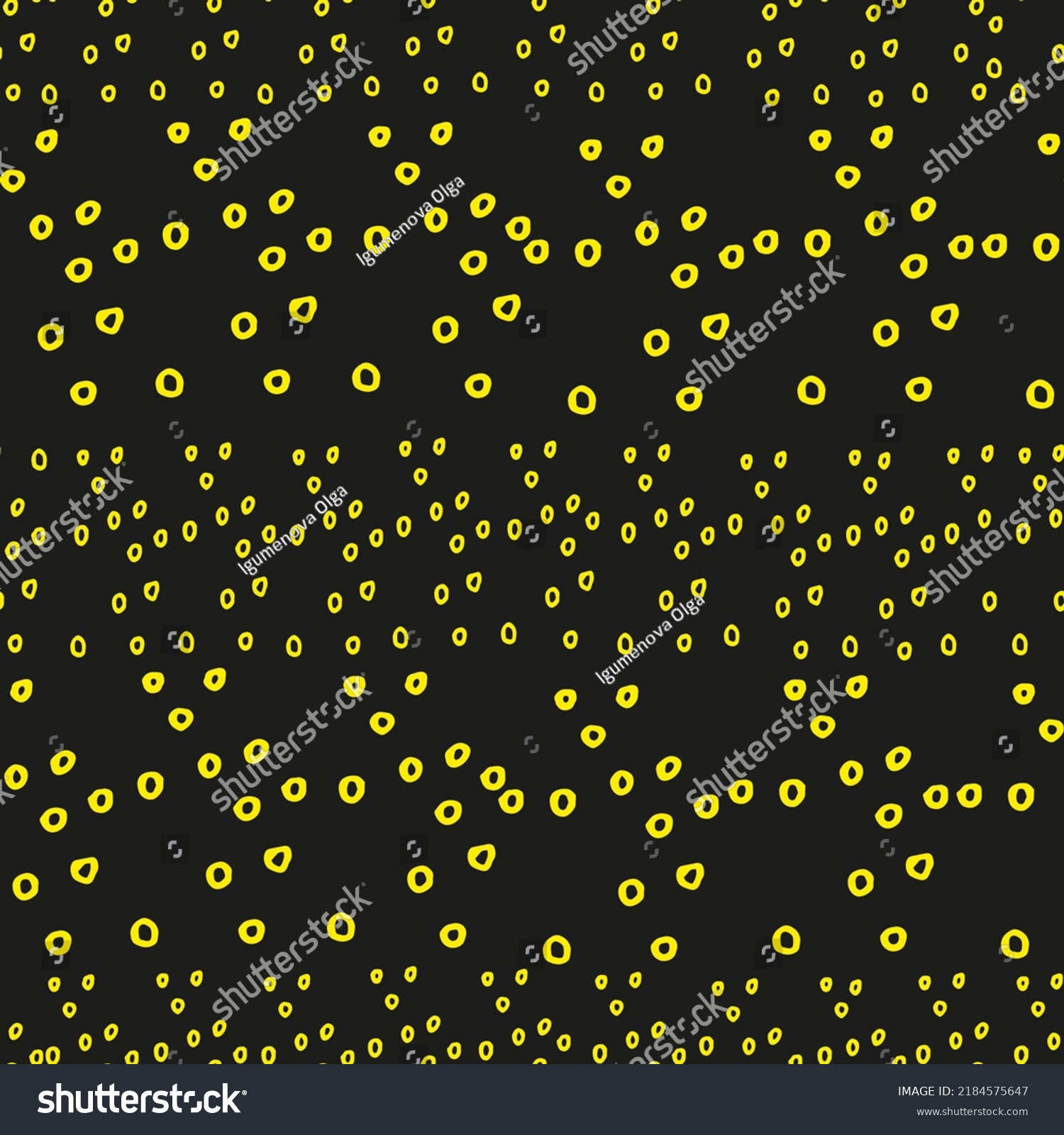 Abstract Background Yellow Dots On Black Stock Vector (Royalty Free