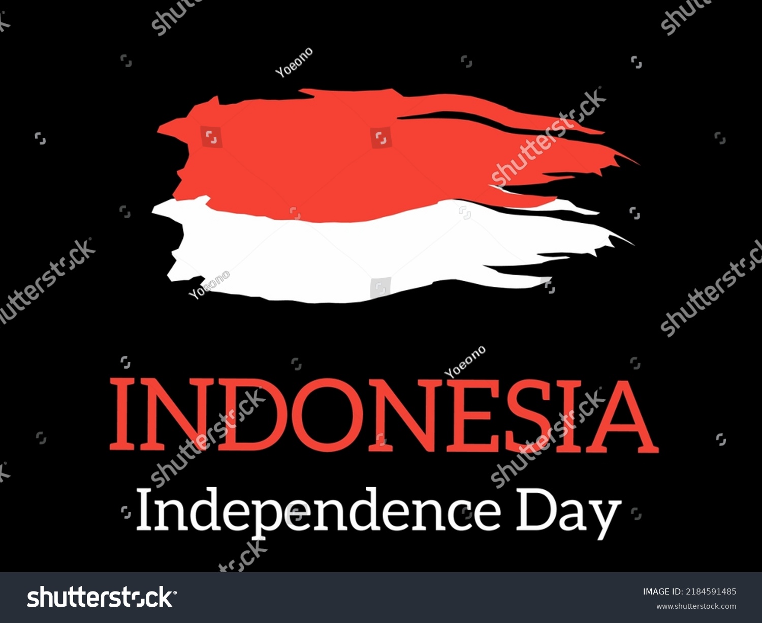 Indonesian Flag Sketch Vector Design Indonesian Stock Vector (Royalty ...