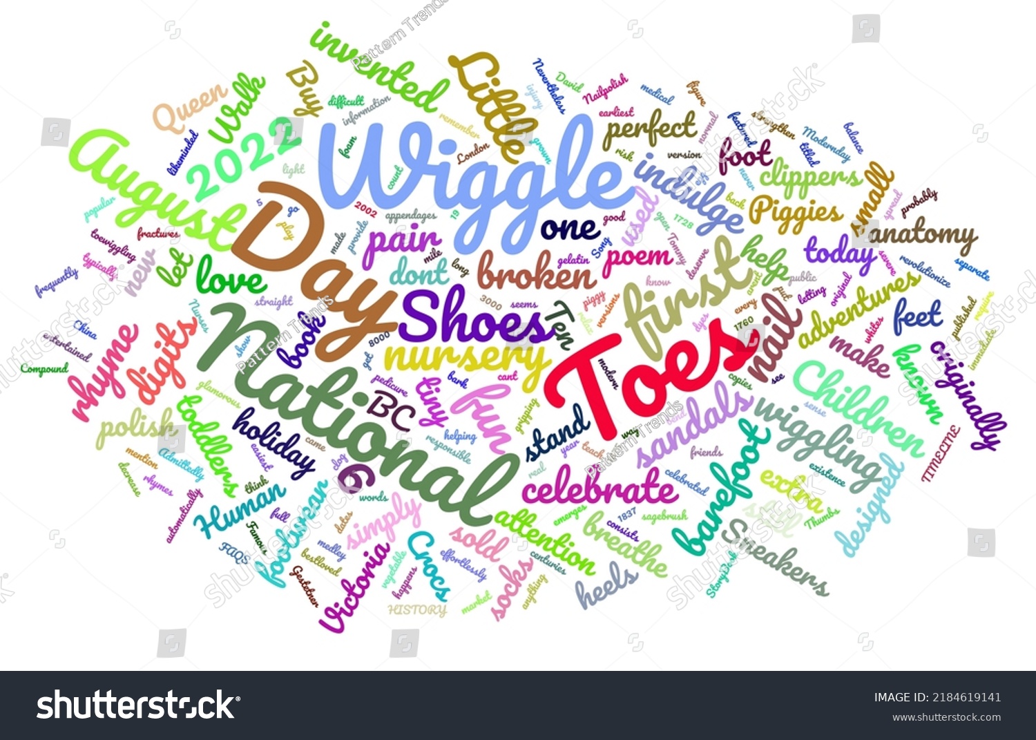 National Wiggle Your Toes Day 6 Stock Vector Royalty Free 2184619141 Shutterstock