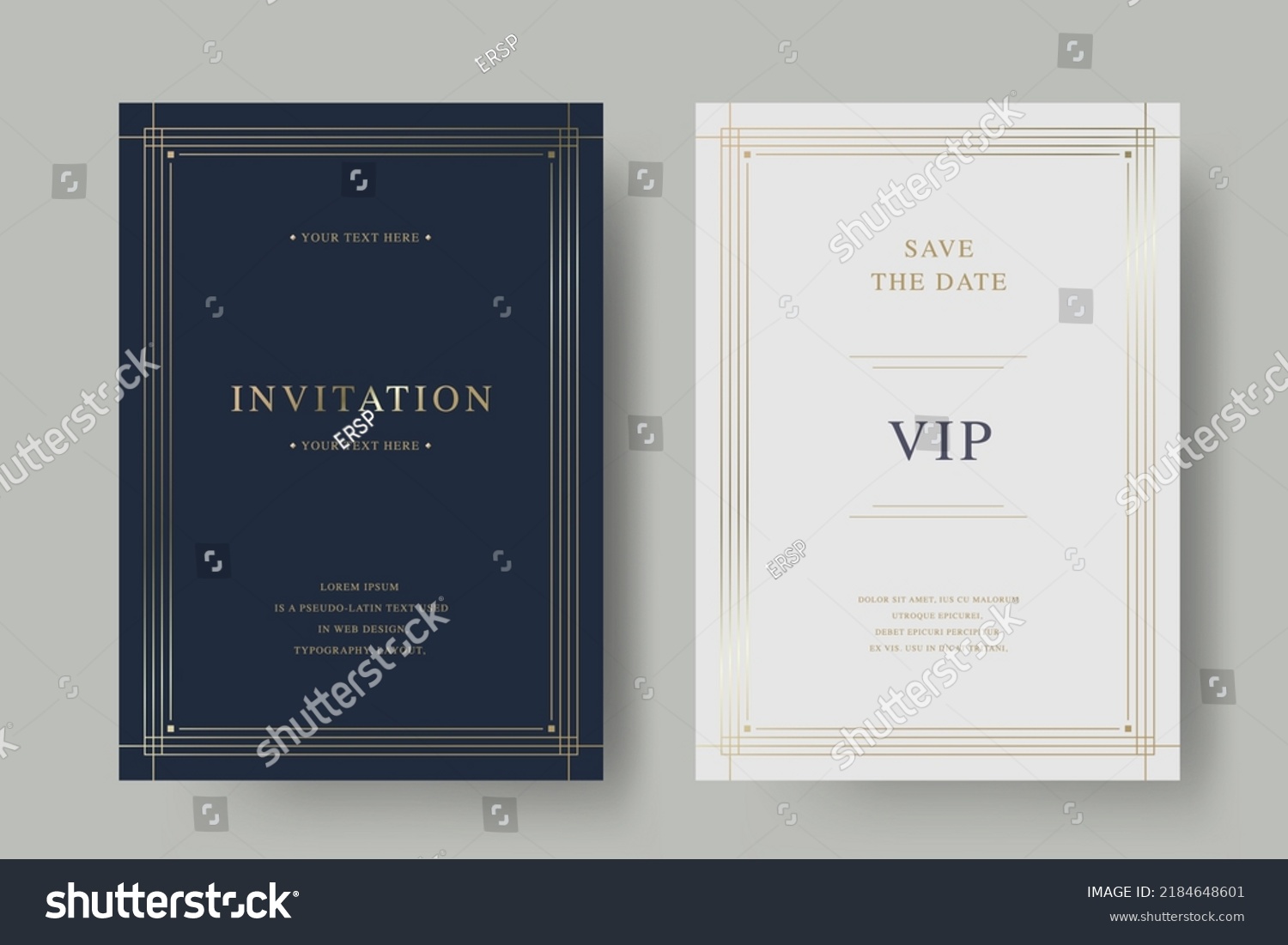 Luxury Vintage Golden Vector Invitation Card Stock Vector (Royalty Free ...