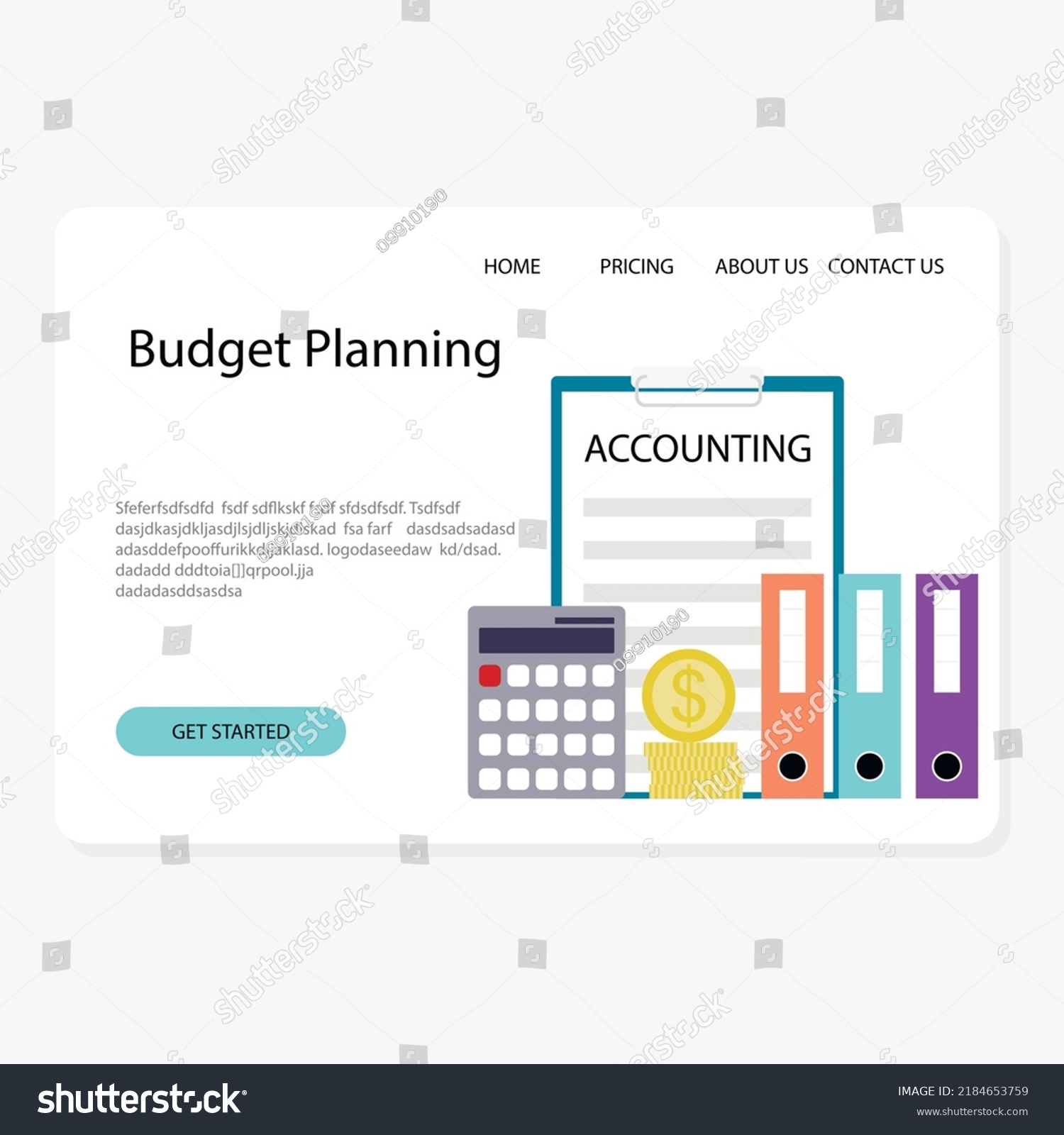 Budget Planning Service B2b Accounting Financial Stock Vector (Royalty ...