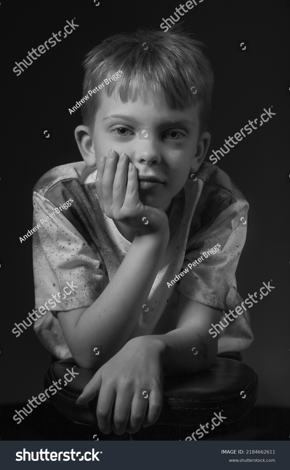 Young Boy Studio Pose Stock Photo 2184662611 | Shutterstock