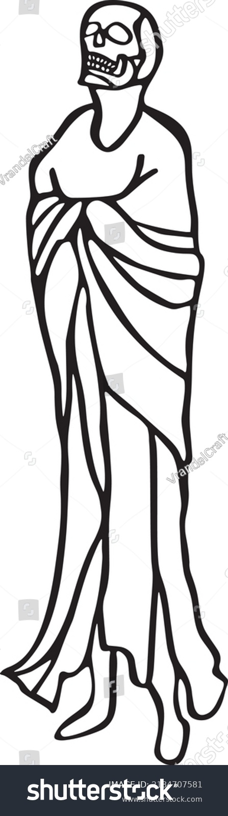 Monk Vector Clip Art Black White Stock Vector (Royalty Free) 2184707581 ...