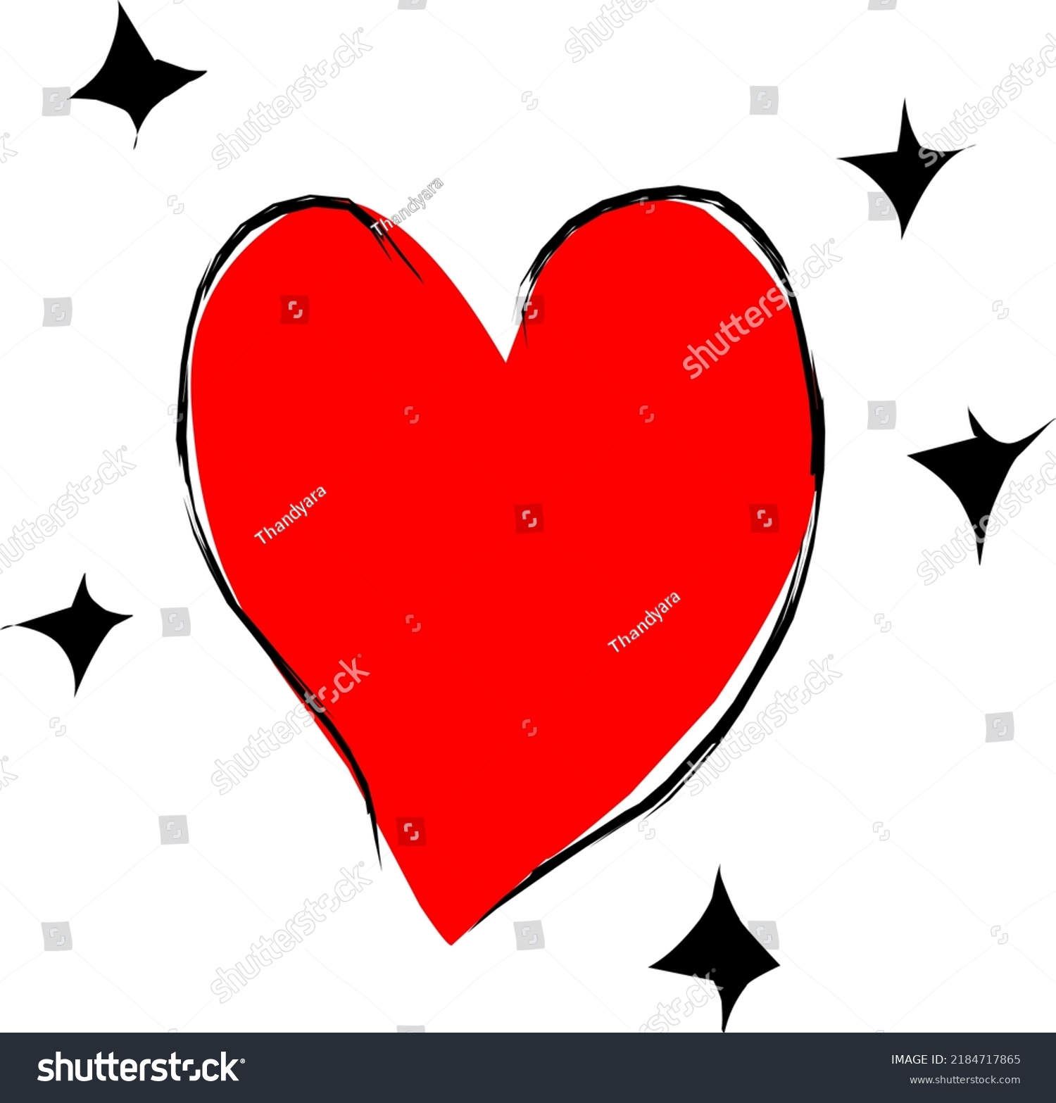 Love Symbol Vector Illustration Cute Red Stock Vector (royalty Free 