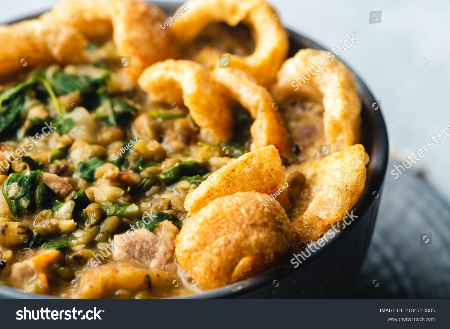 Ginisang Munggo Chicharon Famous Filipino Dish Stock Photo 2184723885 ...