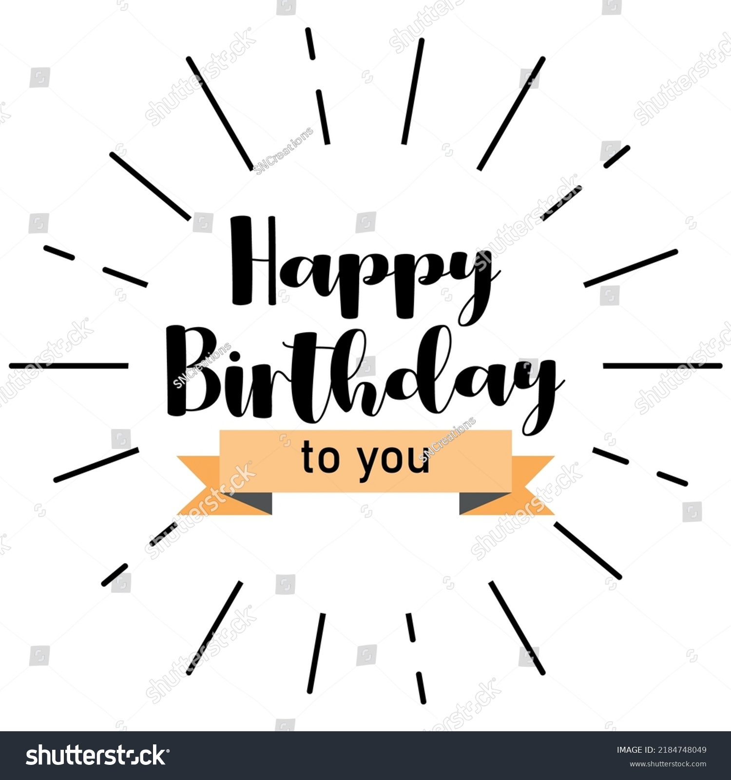 Happy Birthday Typography Vector Design Greeting Stock Vector (Royalty ...