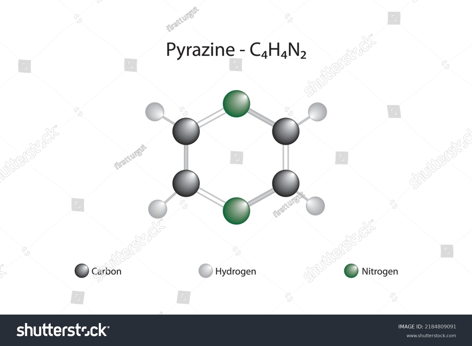 Molecular Formula Chemical Structure Pyrazine Stock Vector (Royalty ...