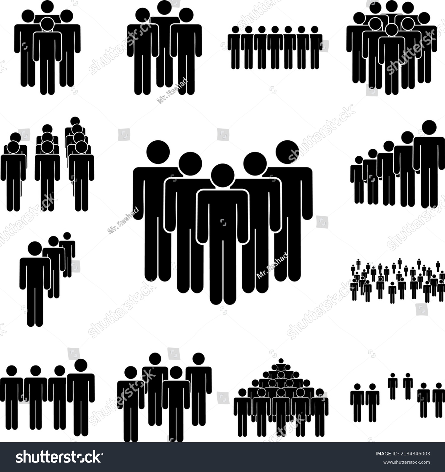 People Group Team Icon Collection Other Stock Vector (Royalty Free ...