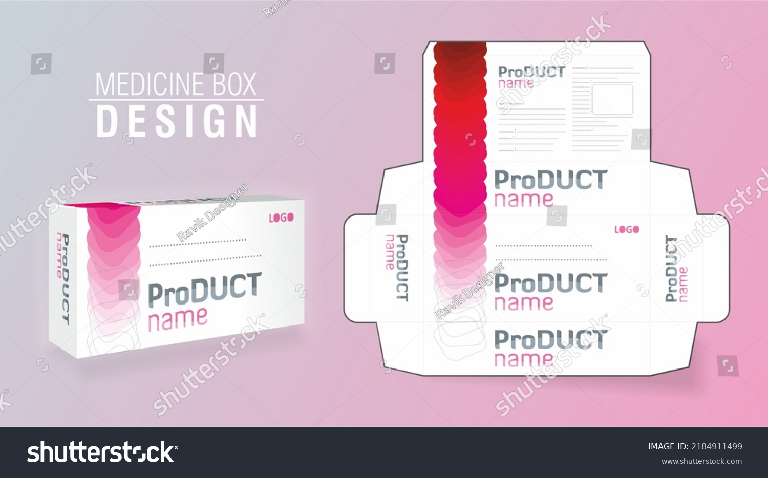 Medicine Box Design Pharma Design Stock Illustration 2184911499 ...