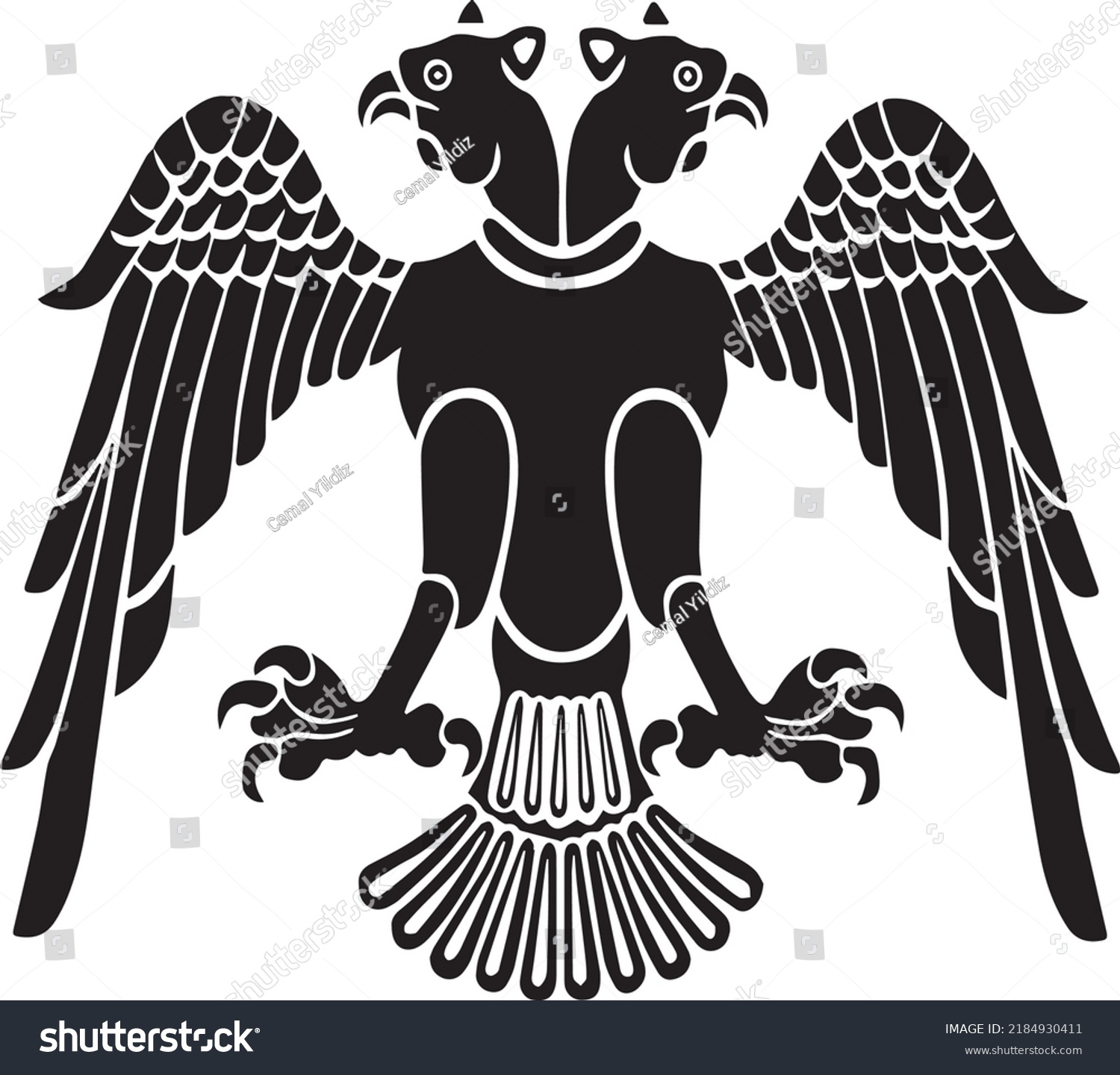 Double Headed Eagle Vector Illustration Vector Stock Vector (Royalty ...