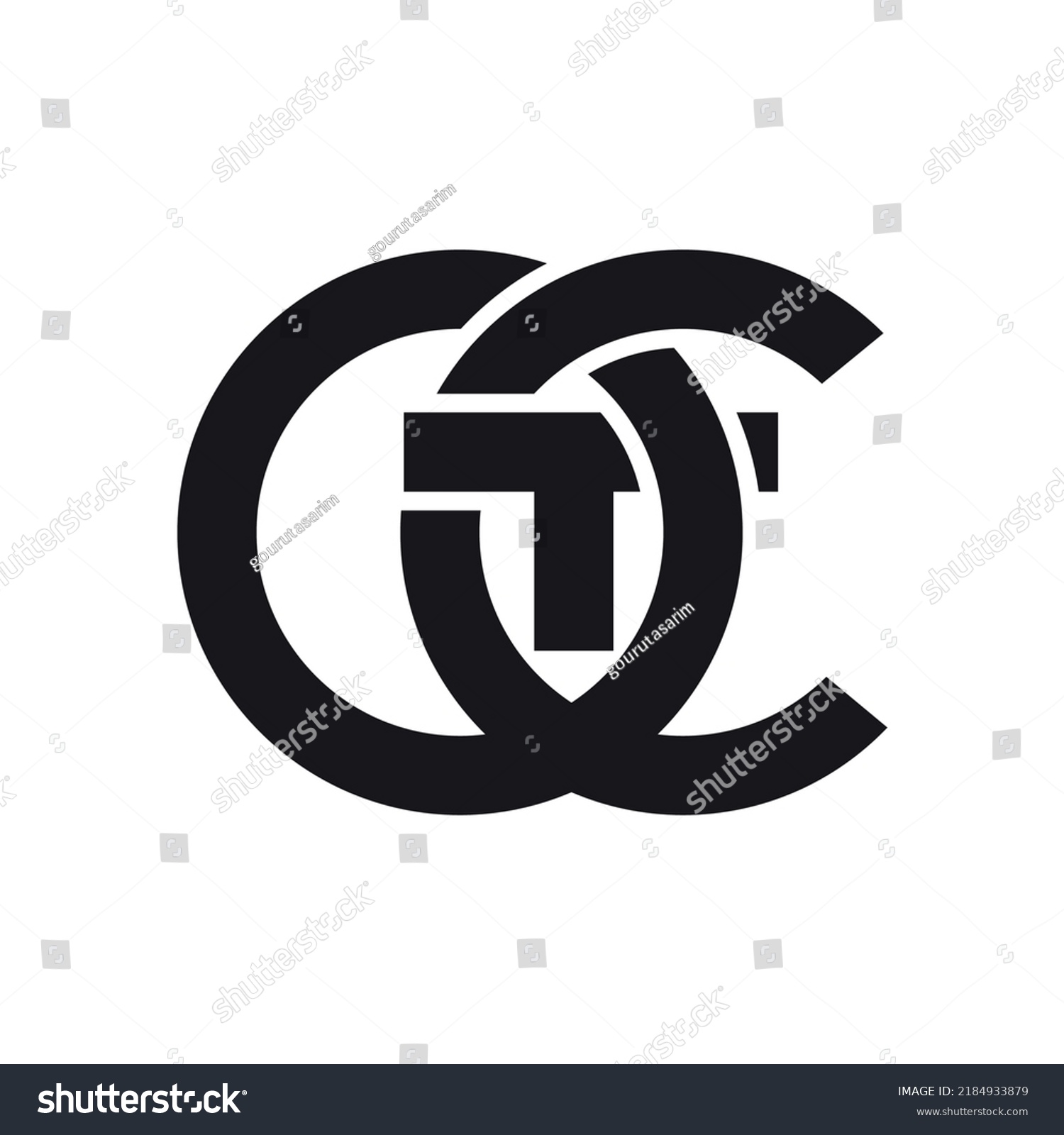 Logo Design Consisting Intertwined Letters O Stock Vector (Royalty Free ...