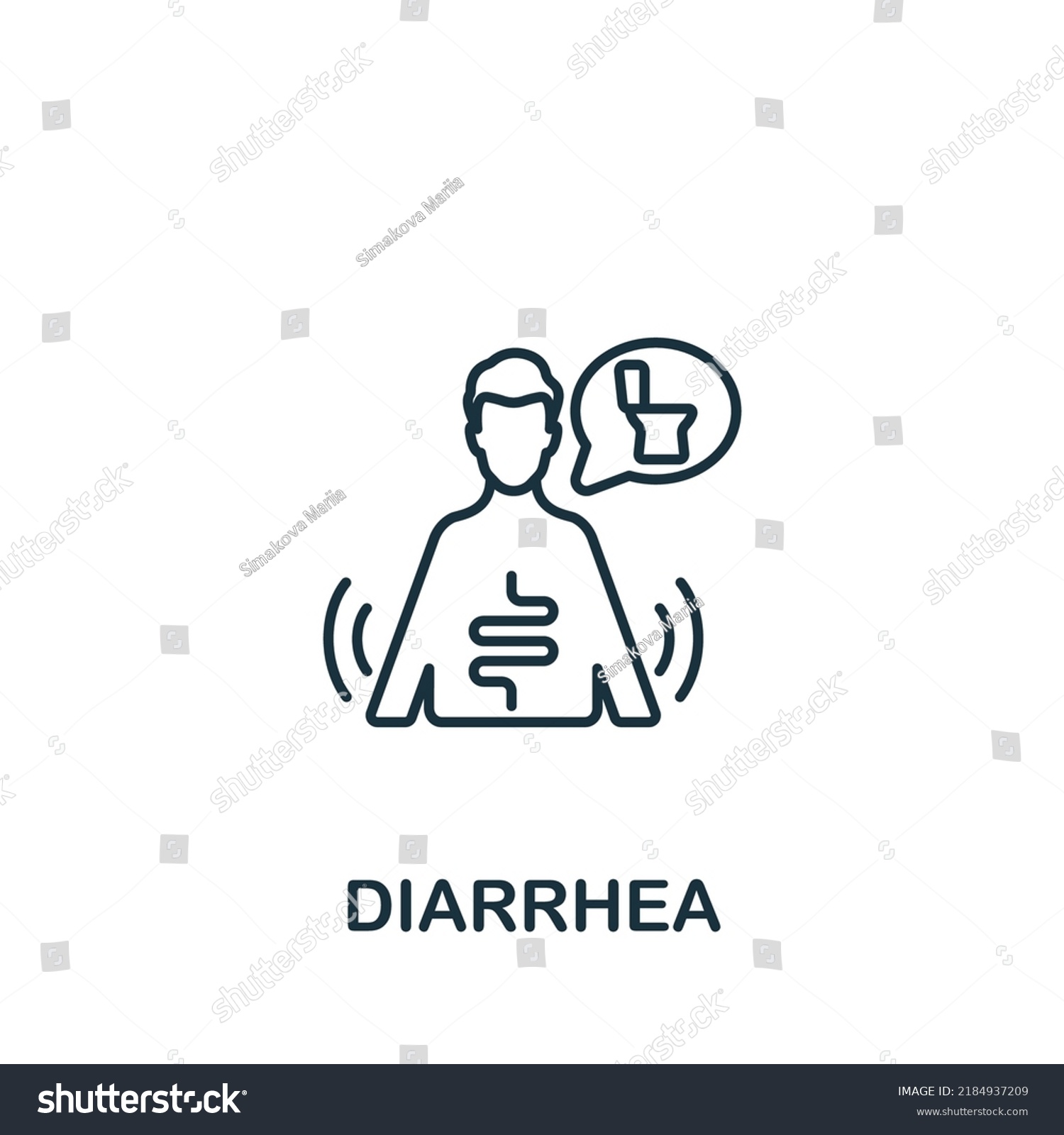 Diarrhea Icon Monochrome Simple Allergy Icon Stock Vector (Royalty Free ...