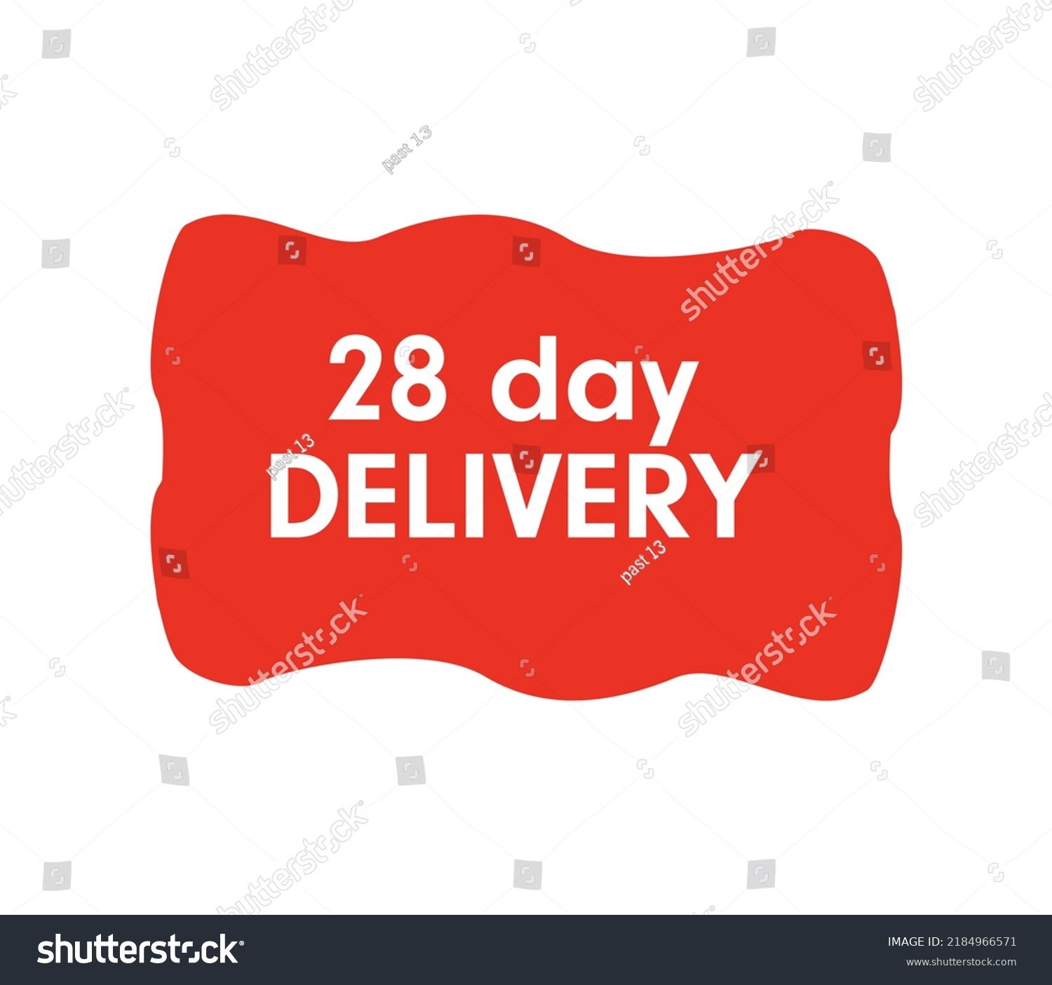 28 Day Delivery Sign Label Vector Stock Vector Royalty Free