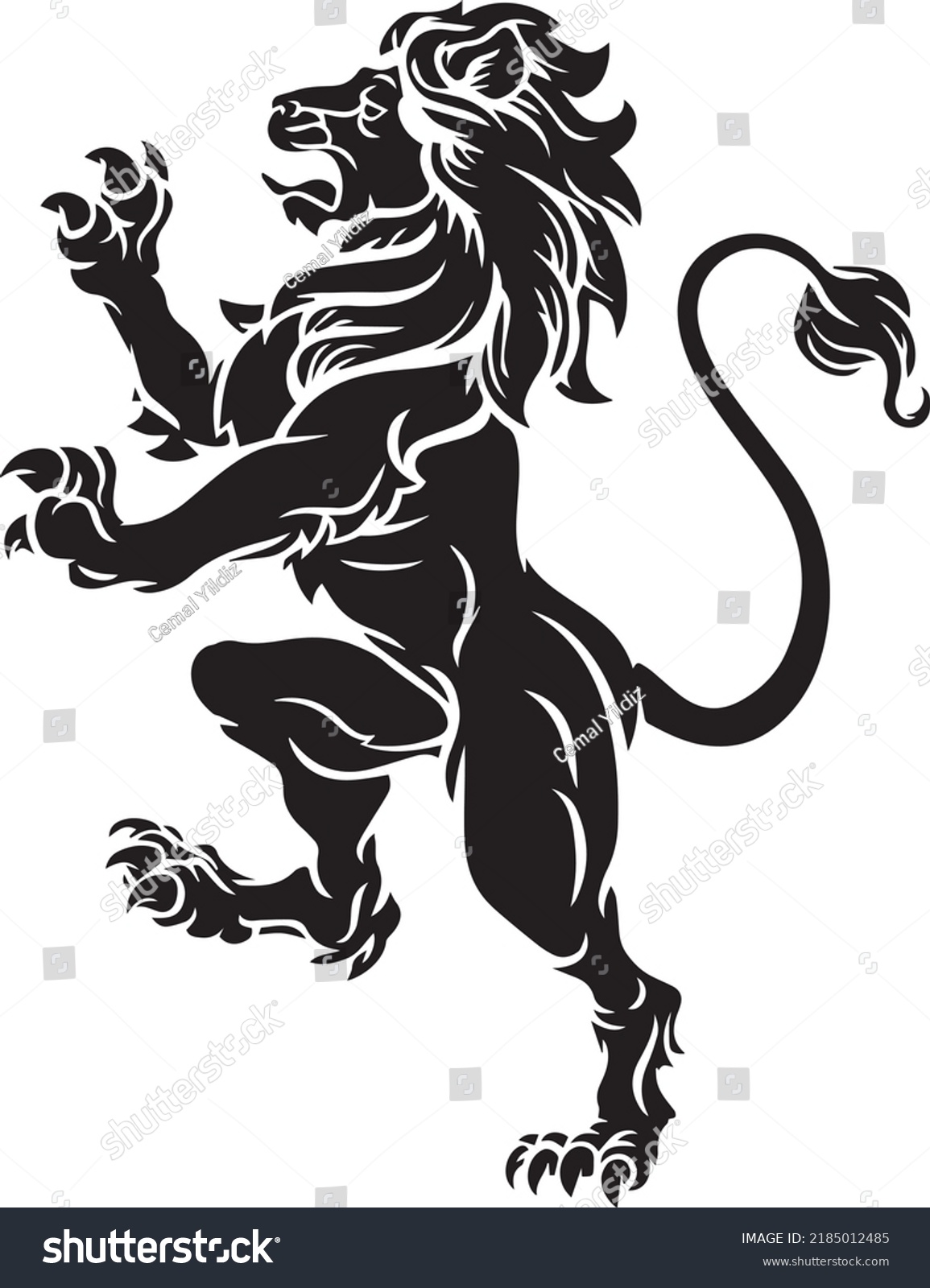 Royal Lion Vector Illustration Vector Resizable Stock Vector (Royalty ...