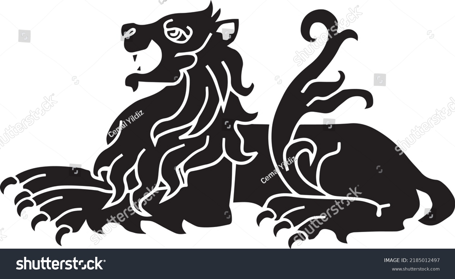 Royal Lion Vector Illustration Vector Resizable Stock Vector (Royalty ...