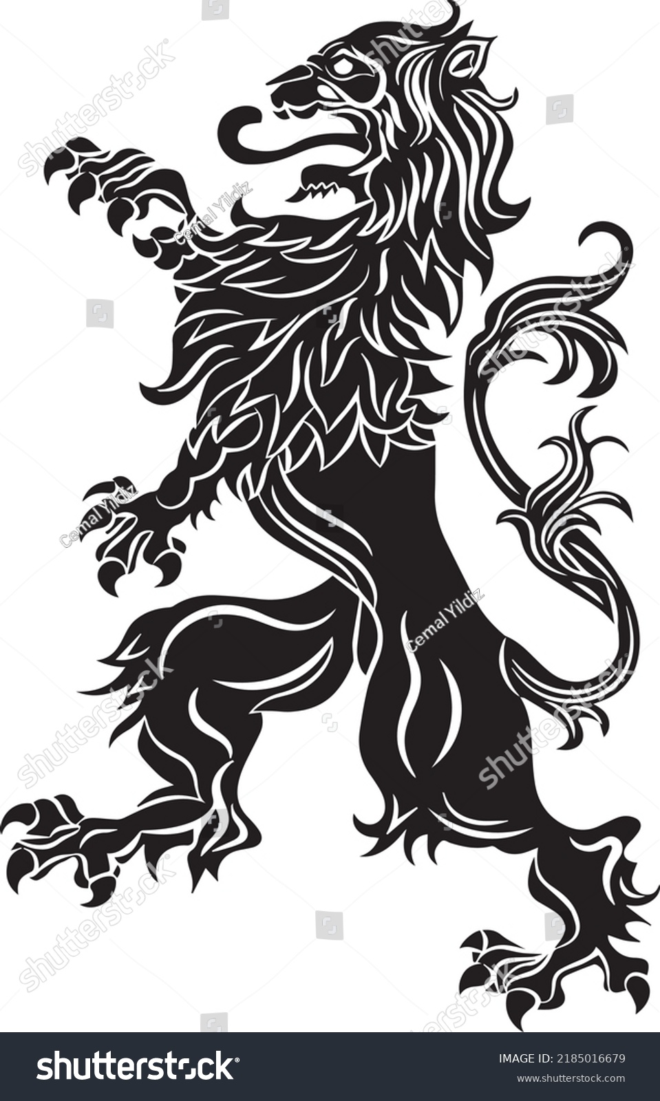 Royal Lion Vector Illustration Vector Resizable Stock Vector (Royalty ...