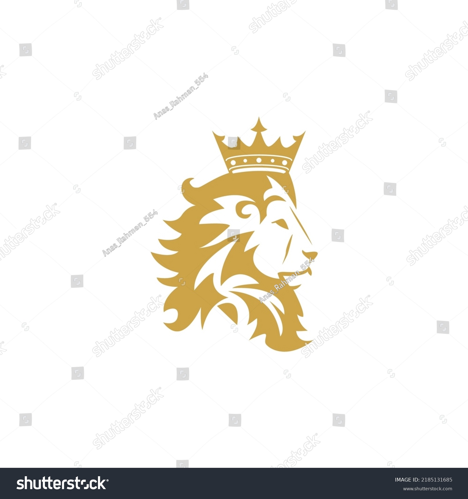 Lion Logo Crown Logo Vector Stock Vector (Royalty Free) 2185131685 ...