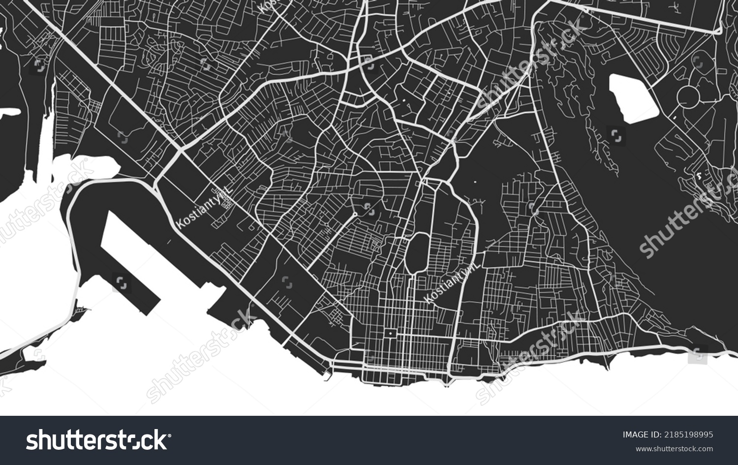 Urban City Map Kingston Vector Illustration Stock Vector (Royalty Free ...