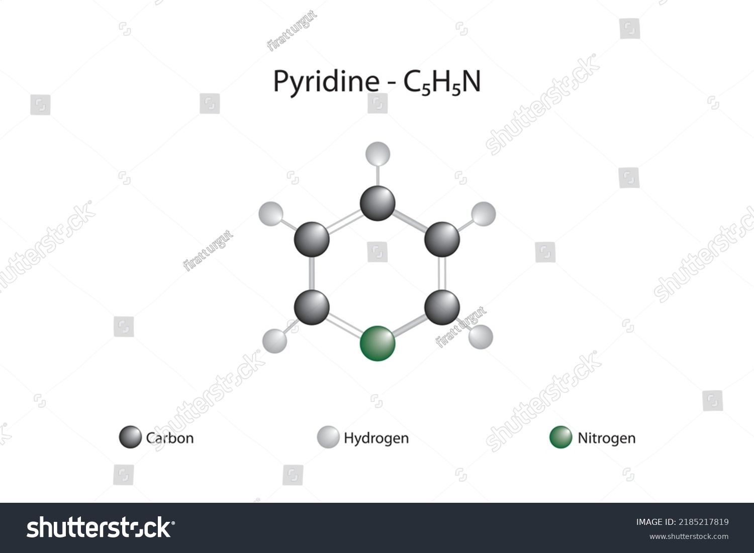 Molecular Formula Chemical Structure Pyridine Stock Vector (Royalty ...