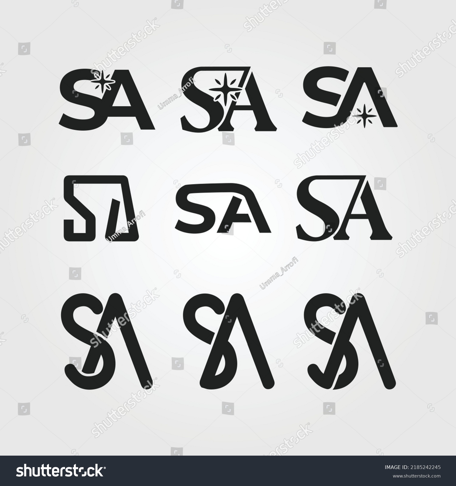 Logo Font Sa S Logo Vector Stock Vector (Royalty Free) 2185242245 ...