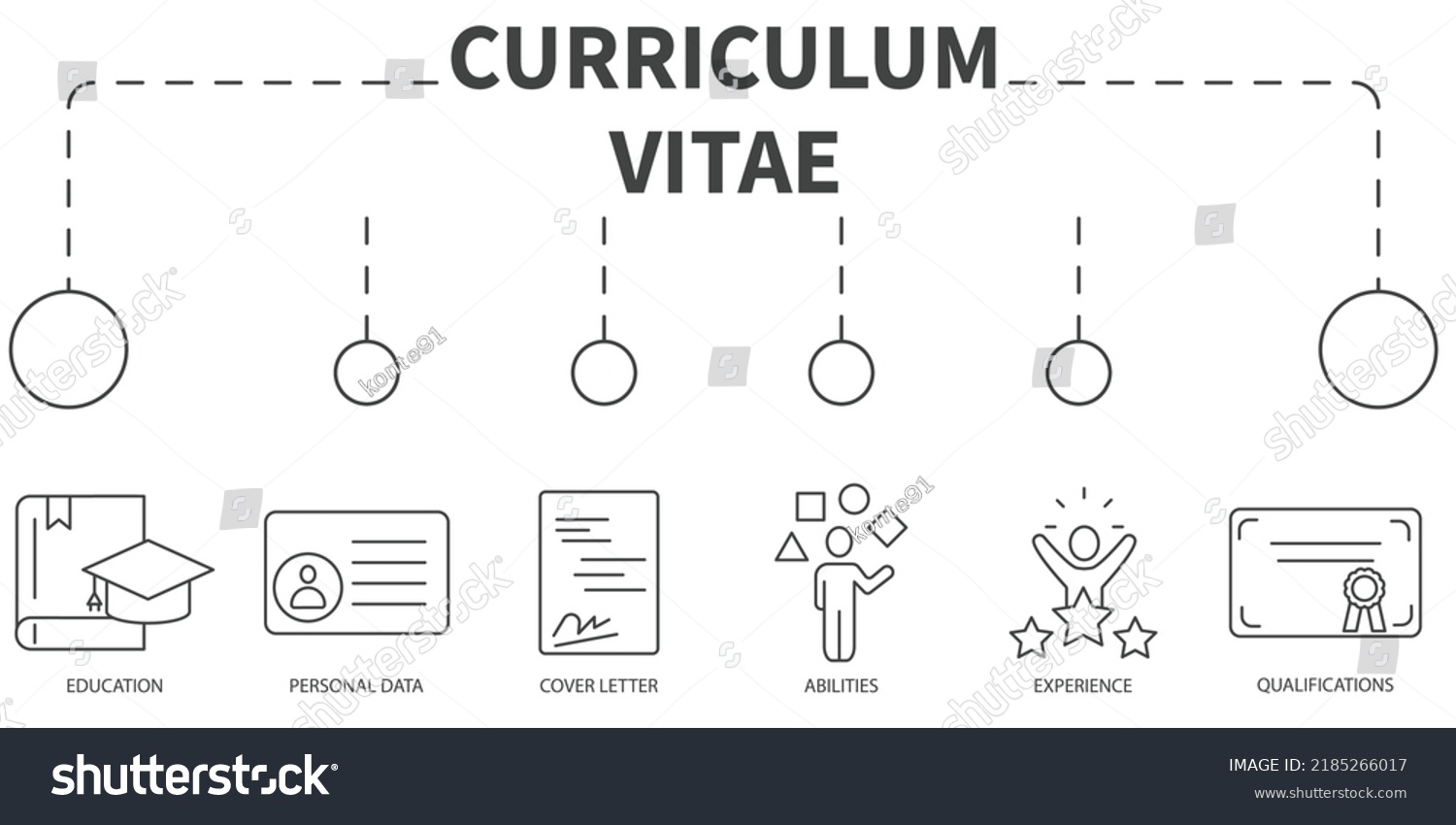 Curriculum Vitae Vector Illustration Concept Banner Stock Vector ...