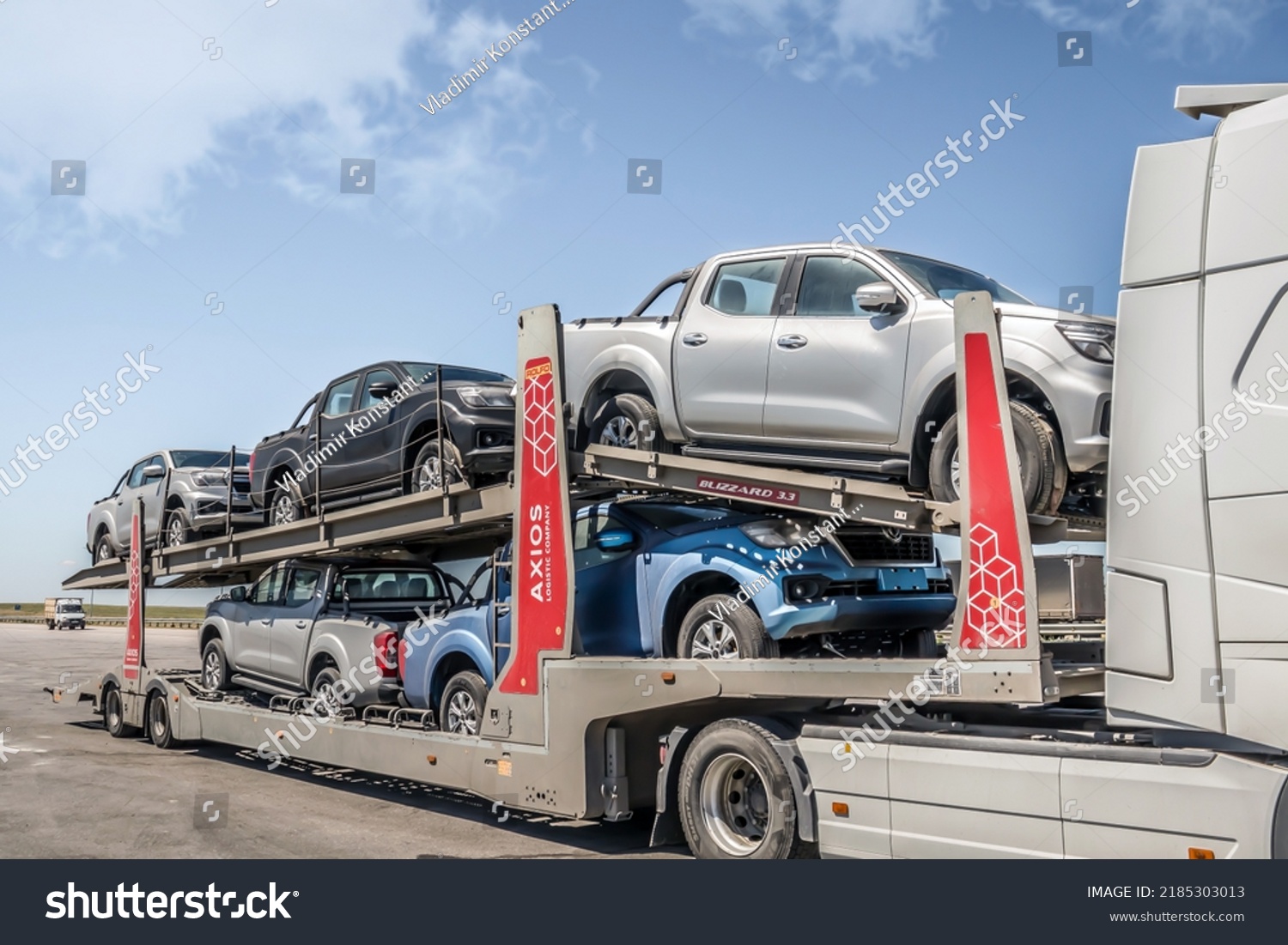 Car Transporter Cars Loaded Transportation On Stock Photo 2185303013 ...