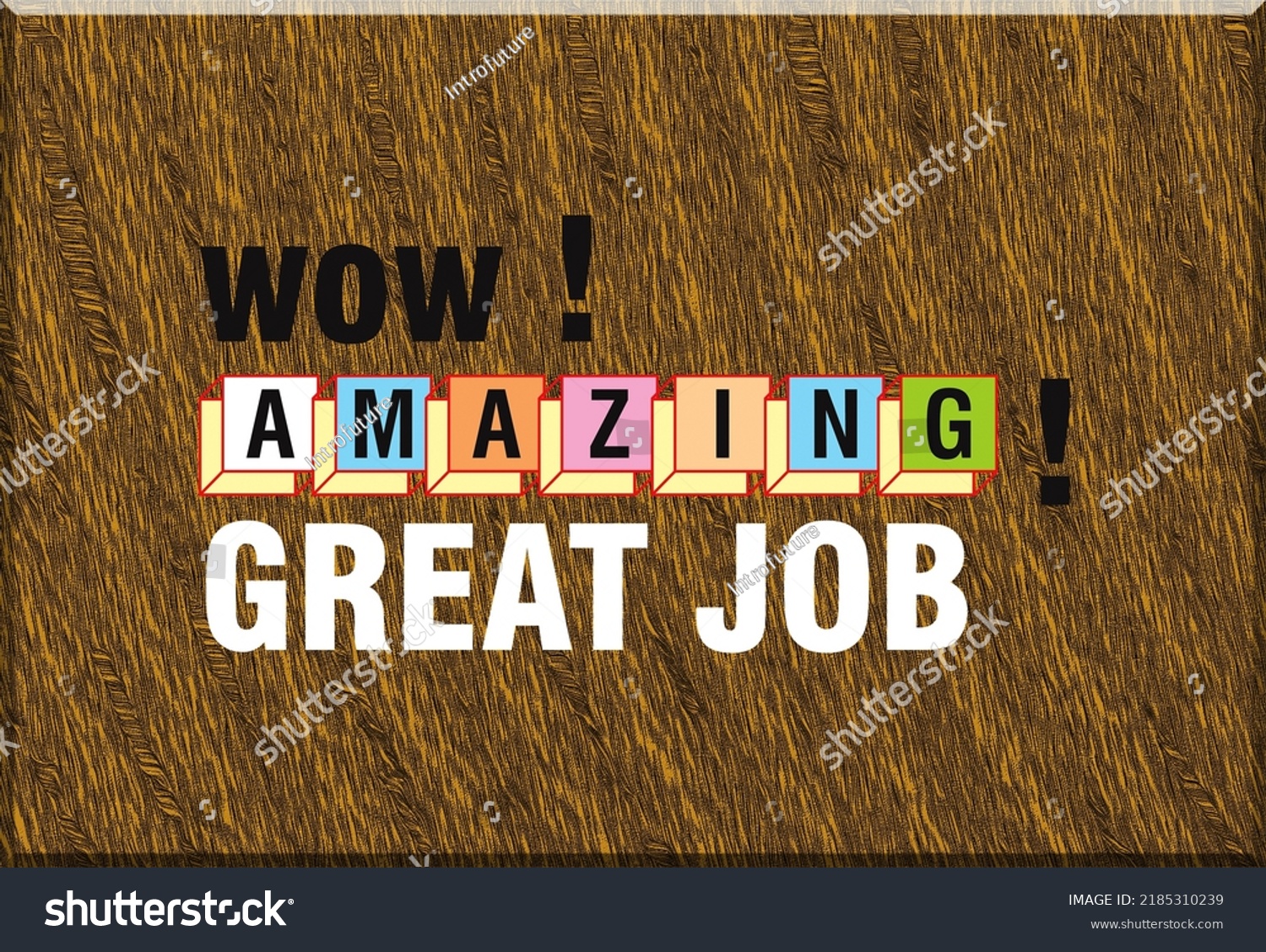 Great Job Amazing Tag Banner Appreciation Stock Illustration 2185310239 ...