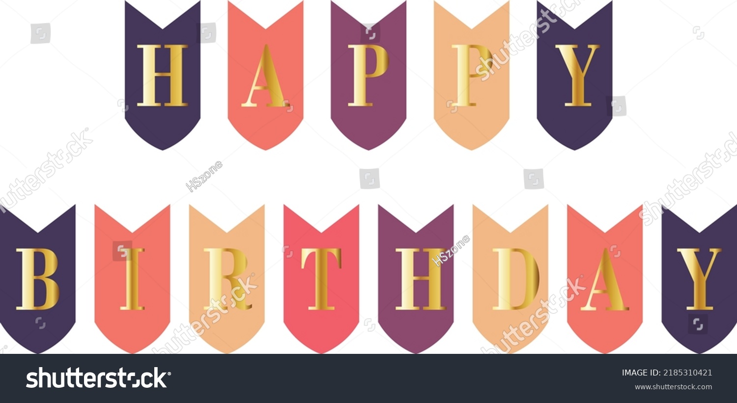 Happy Birthday Vector Illustration Happy Birthday Stock Vector (Royalty