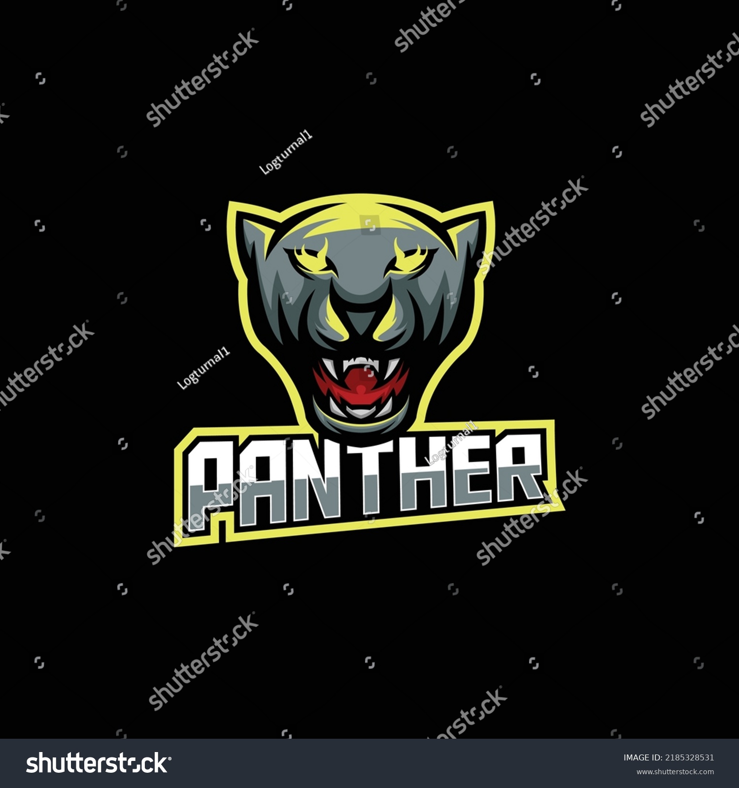 Panther Mascot Esport Gaming Logo Stock Vector (Royalty Free ...