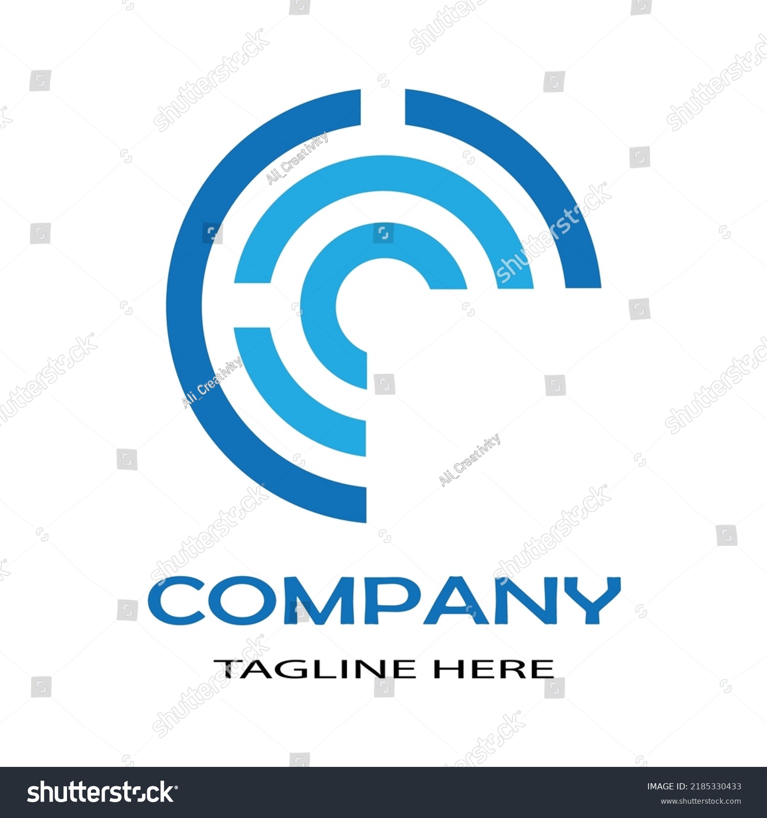 Creative Logo Design Circle Three Quarter Stock Vector (Royalty Free ...