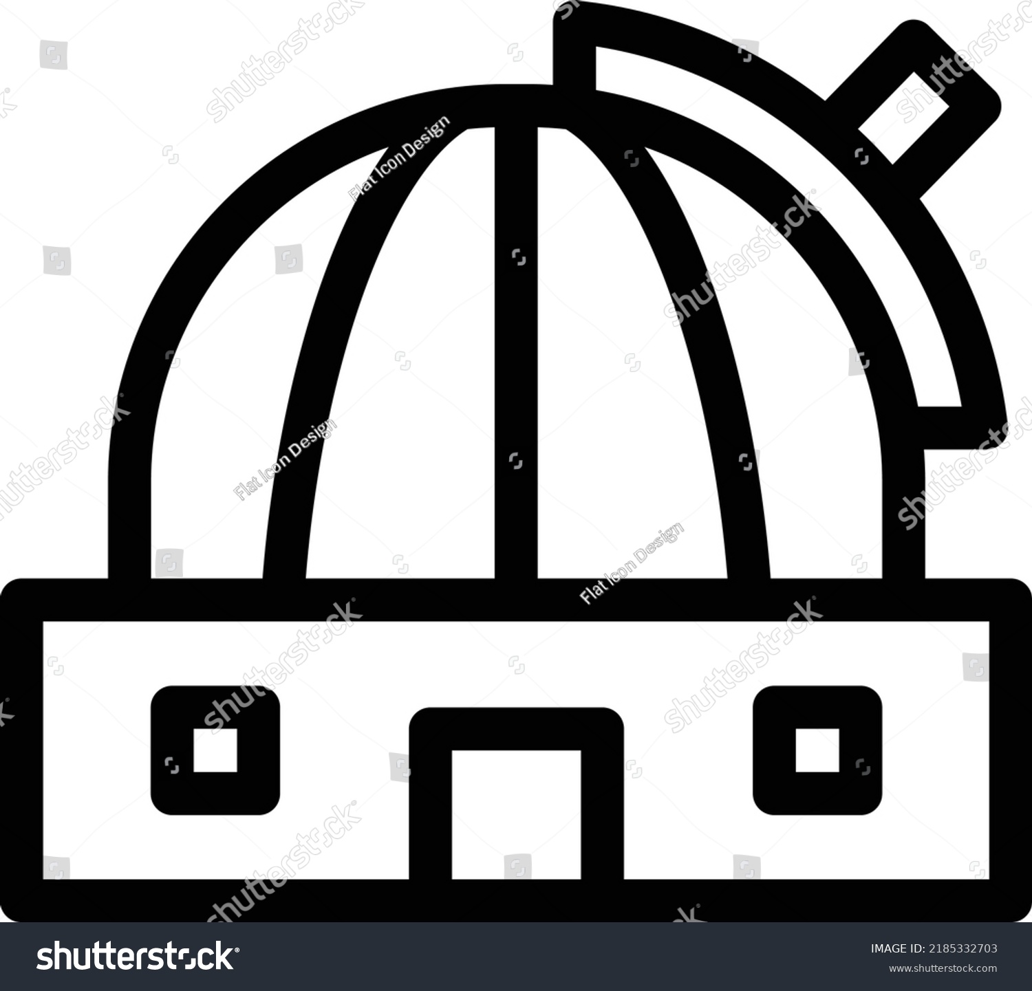 Observatory Vector Illustration On Transparent Background Stock Vector ...