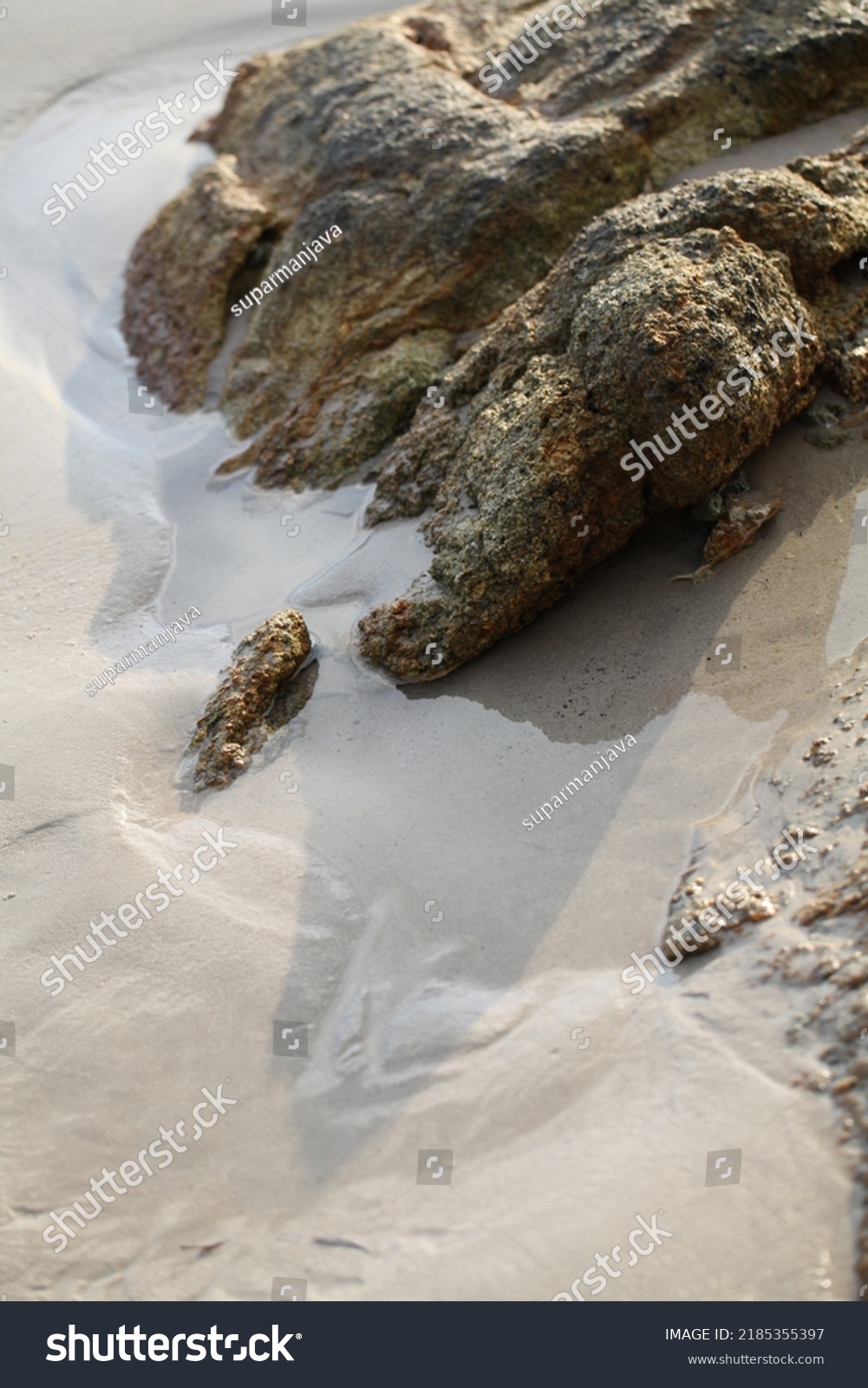 Natural Photos Beach Sand Rock Contours Stock Photo 2185355397 ...