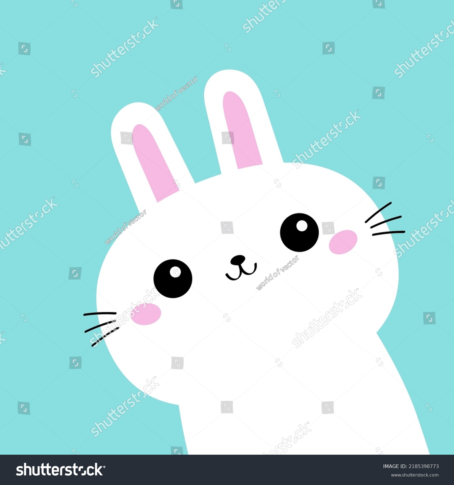 Bunny Rabbit Hare Face Icon Corner Stock Vector (Royalty Free ...