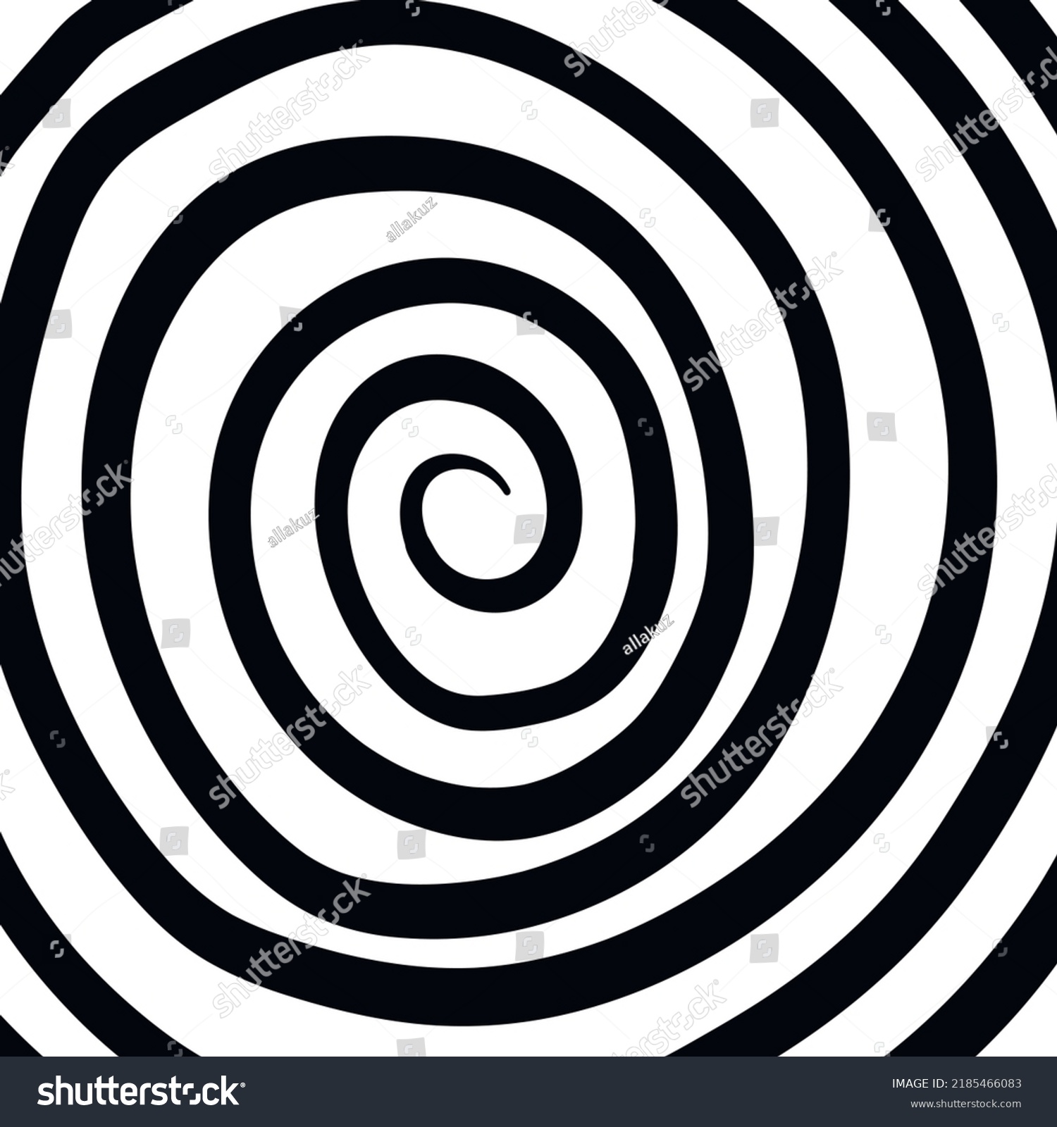 Swirl Hypnotic Black White Spiral Monochrome Stock Vector (Royalty Free ...