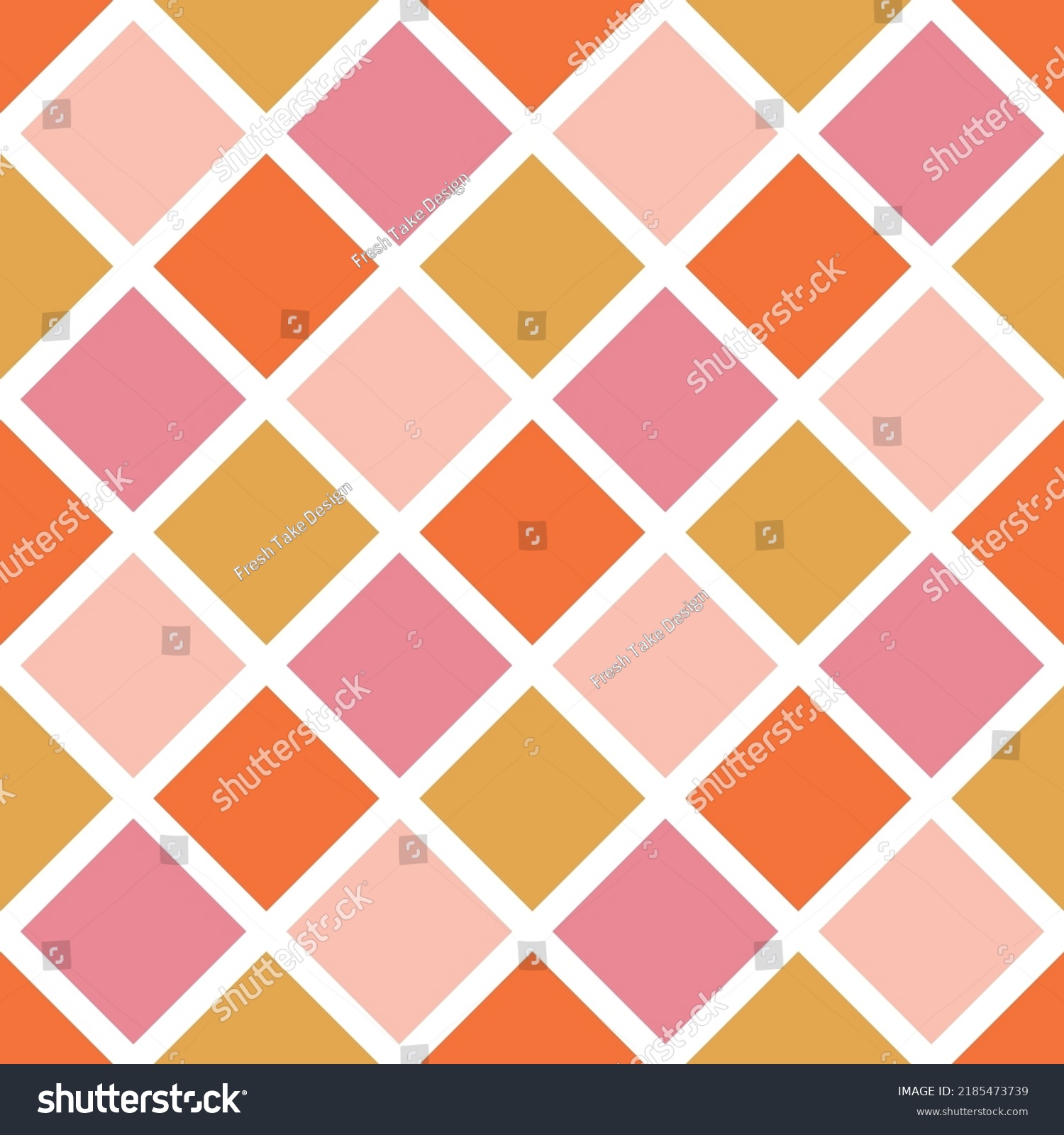 Colorful Big Squares White Background Seamless Stock Vector (royalty 