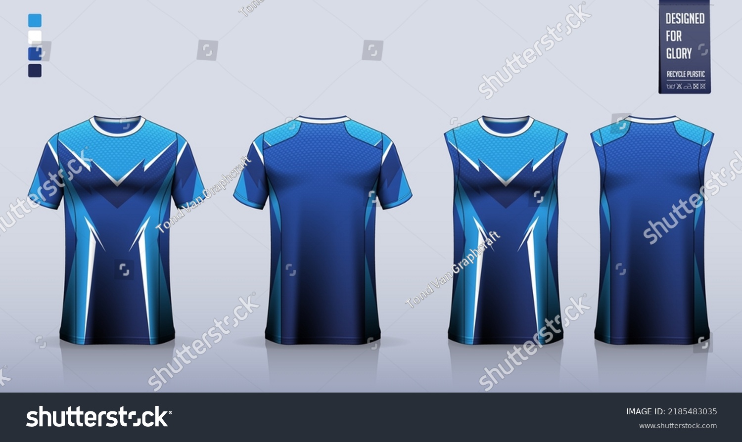 Tshirt Mockup Sport Shirt Template Design Stock Vector (Royalty Free ...