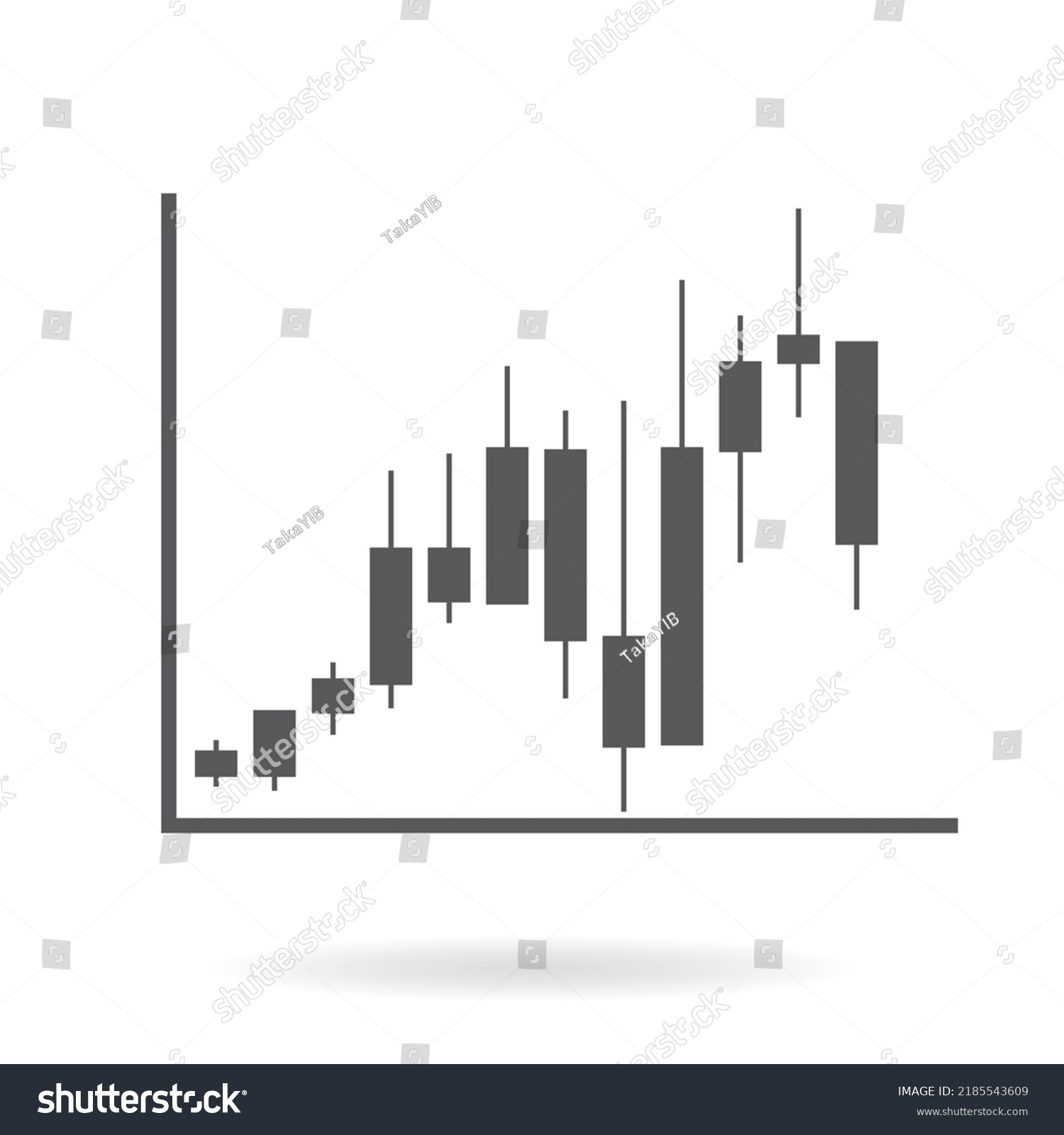 Candlestick Chart Line Icon Outline Vector Stock Vector (Royalty Free ...