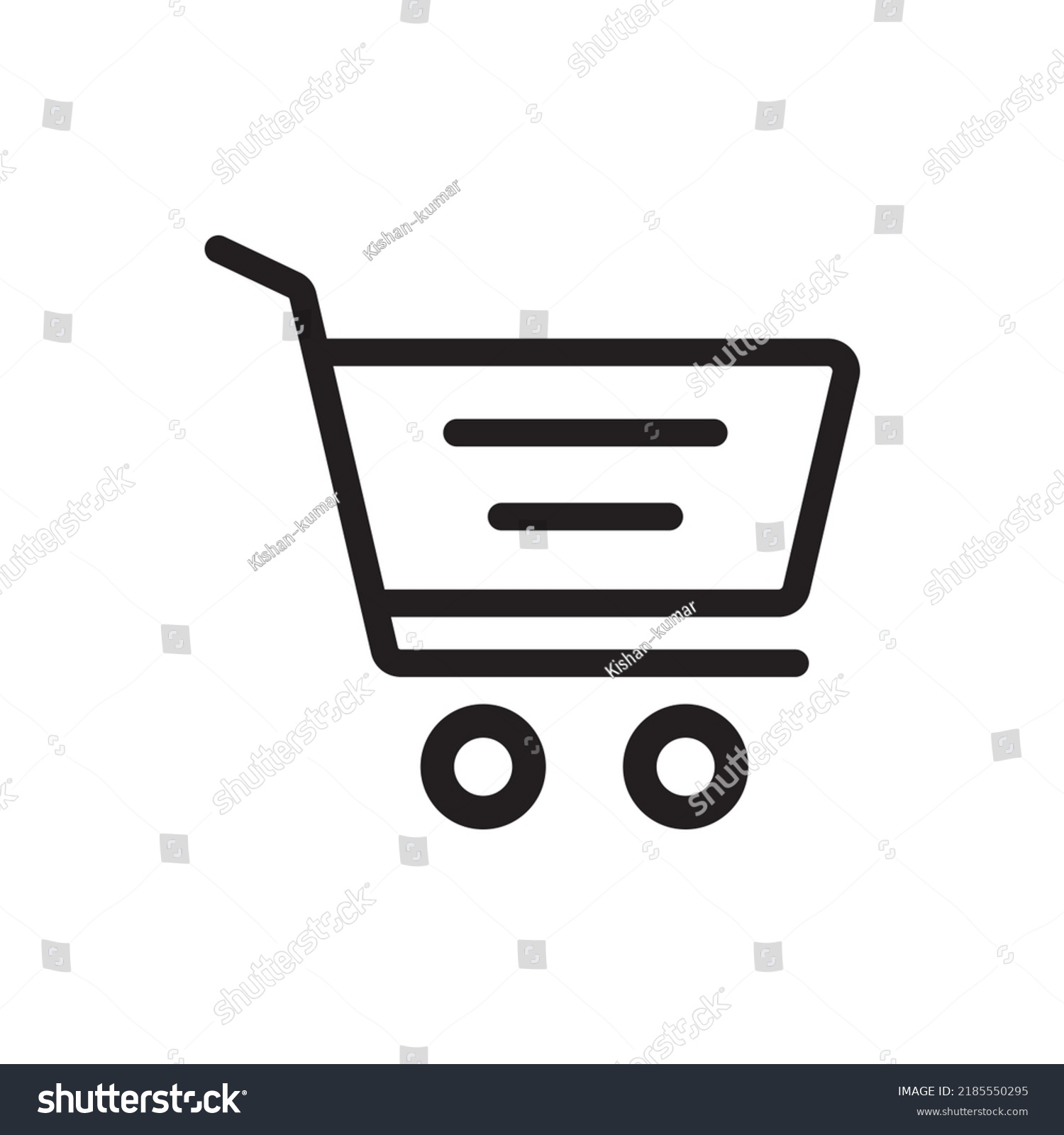 Shopping Cart Icon Supermarket Trolley Vector Stock Vector (Royalty ...