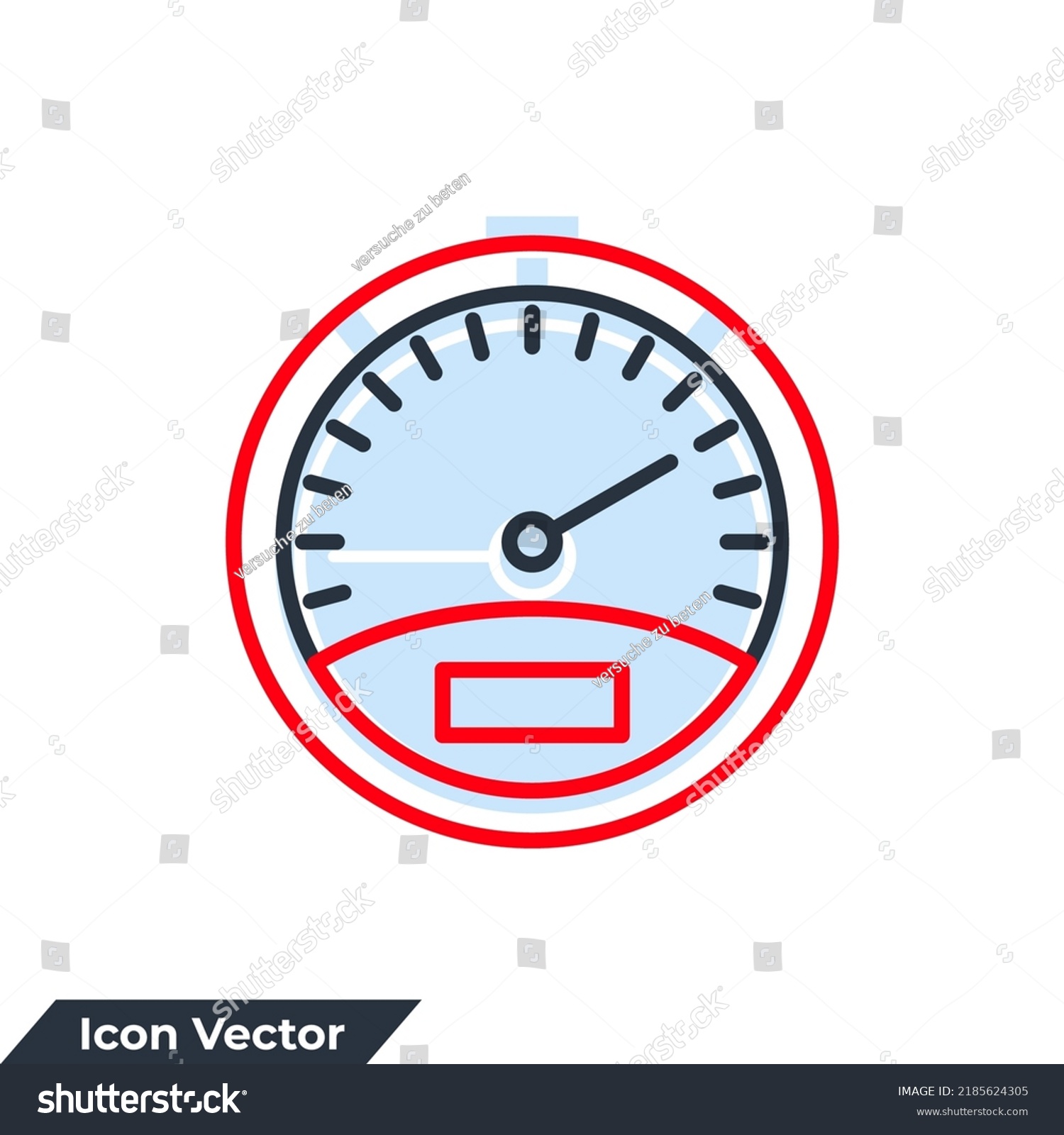 Speedometer Icon Logo Vector Illustration Speed Stock Vector (Royalty ...