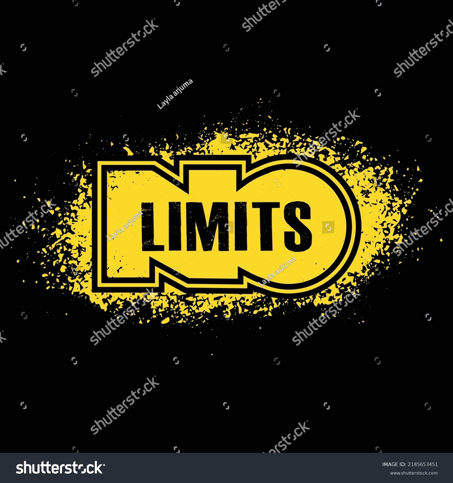 No Limit Inspiring Workout Fitness Gym Stock Vector (Royalty Free ...