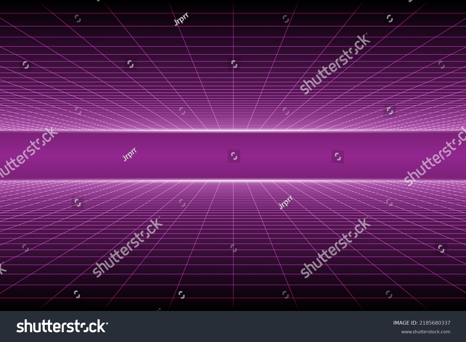 Futuristic Grid Retro Scifi Background Digital Stock Illustration ...