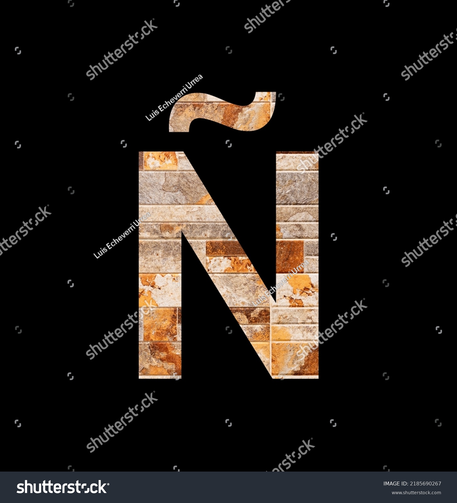 Alphabet Letter On Tile Background Veneer Stock Photo 2185690267 ...