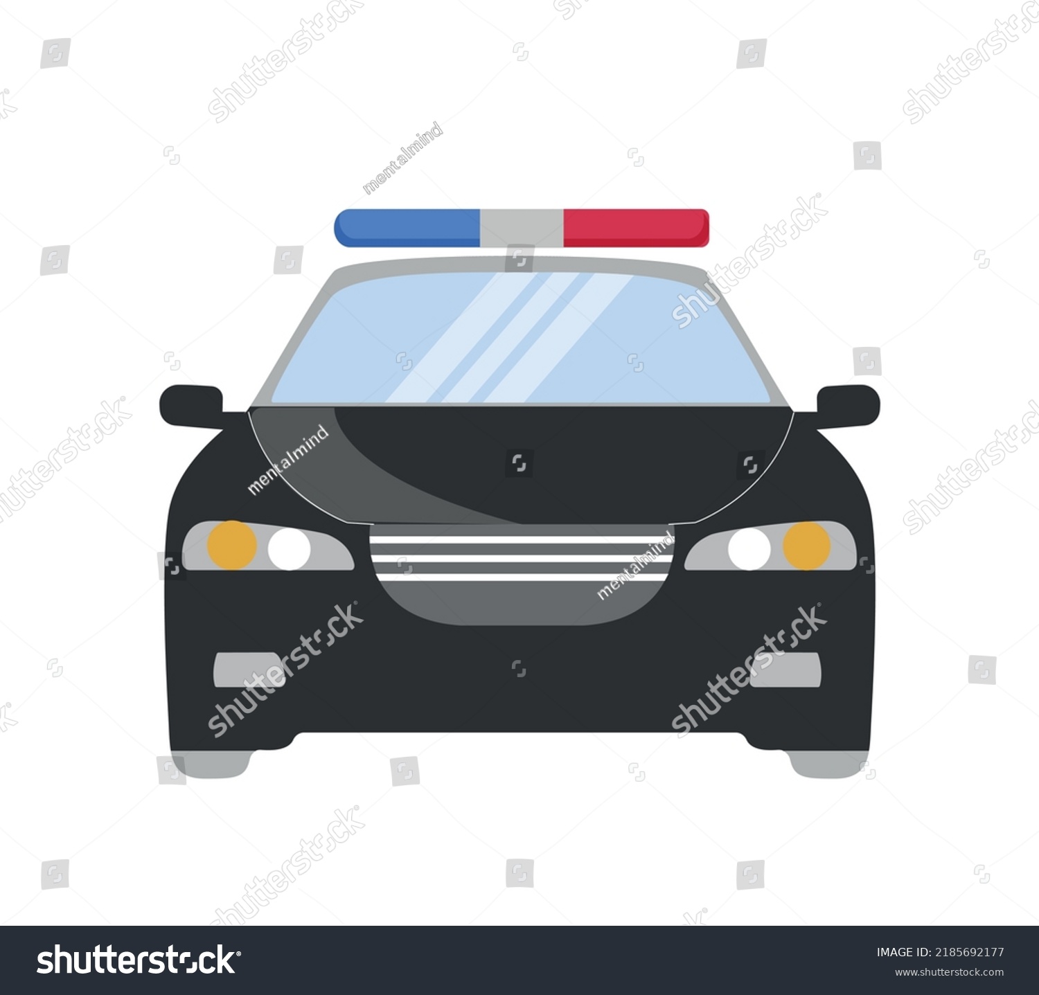 Police Car Icon Sticker Social Media Stock Vector (Royalty Free ...