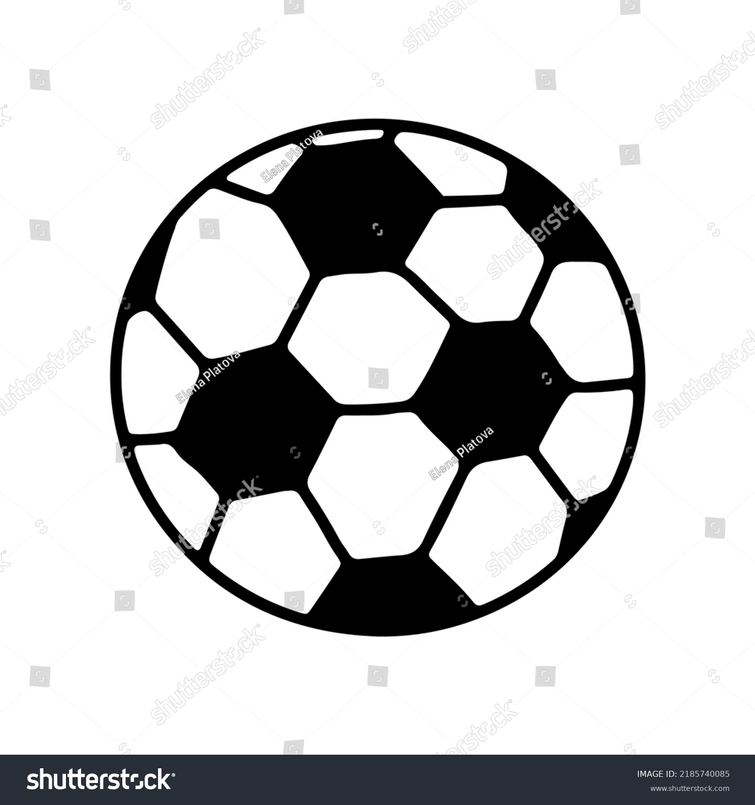 Soccer Ball Sketch Vector Doodle Illustration Stock Vector (Royalty ...