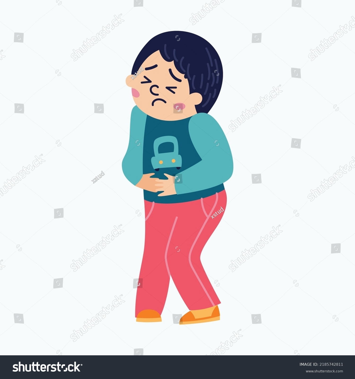 Sick Child Figurines Disease Illustration Stock Vector (Royalty Free ...