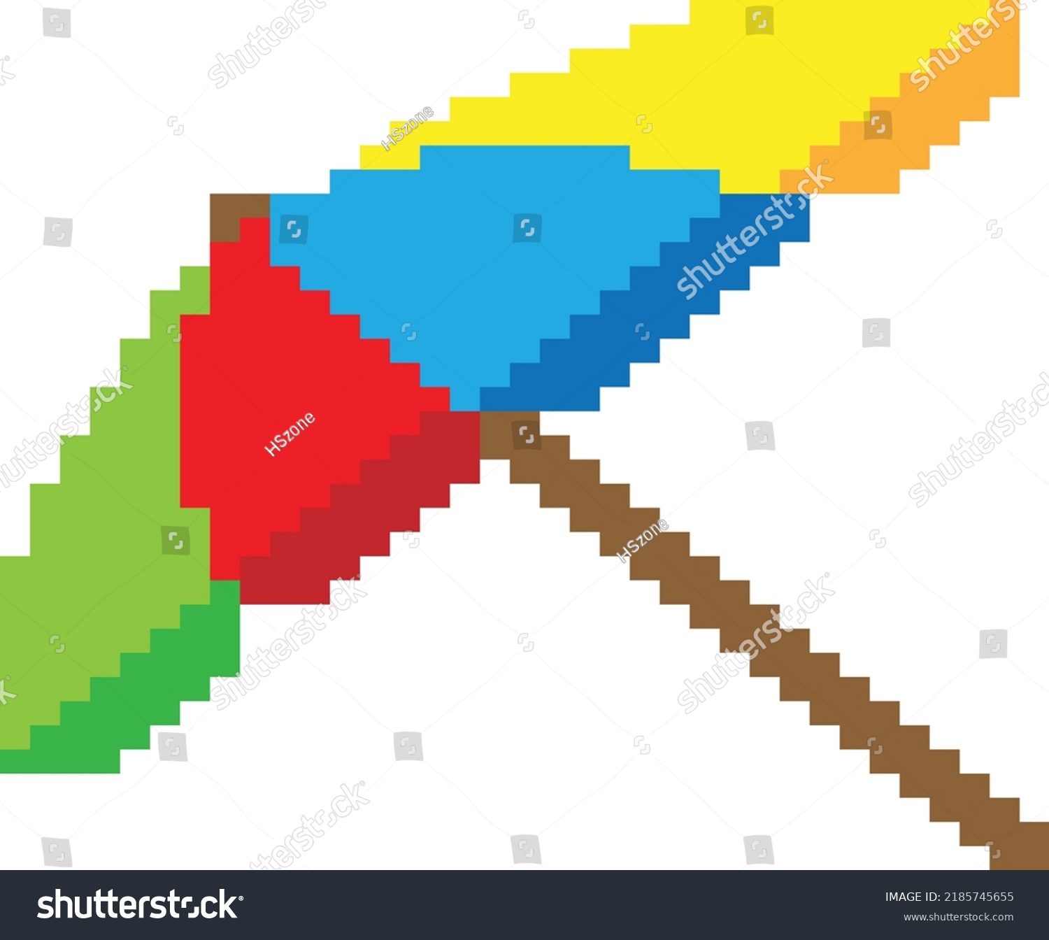 Umbrella Pixel Art Vector Illustration Stock Vector (Royalty Free ...