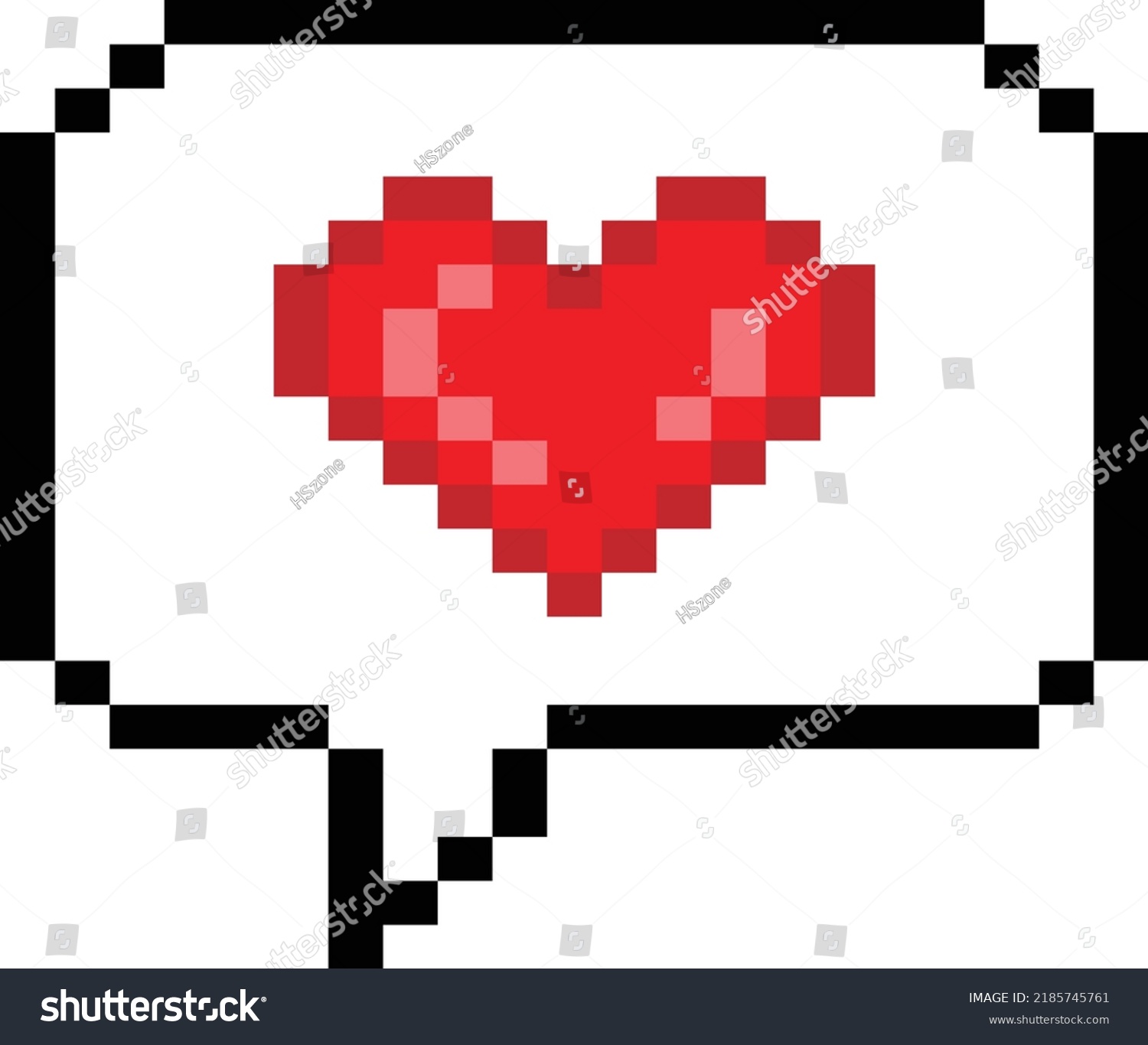 Speech Bubble Pixel Art Vector Illustration Stock Vector (Royalty Free ...