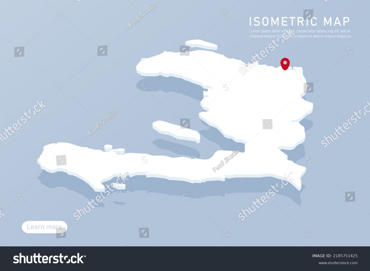 Haiti Map World Map International Vector Stock Vector Royalty Free Stock Vector Haiti Map World Map International Vector Template With Isometric Style Including Shadow White 2185751425