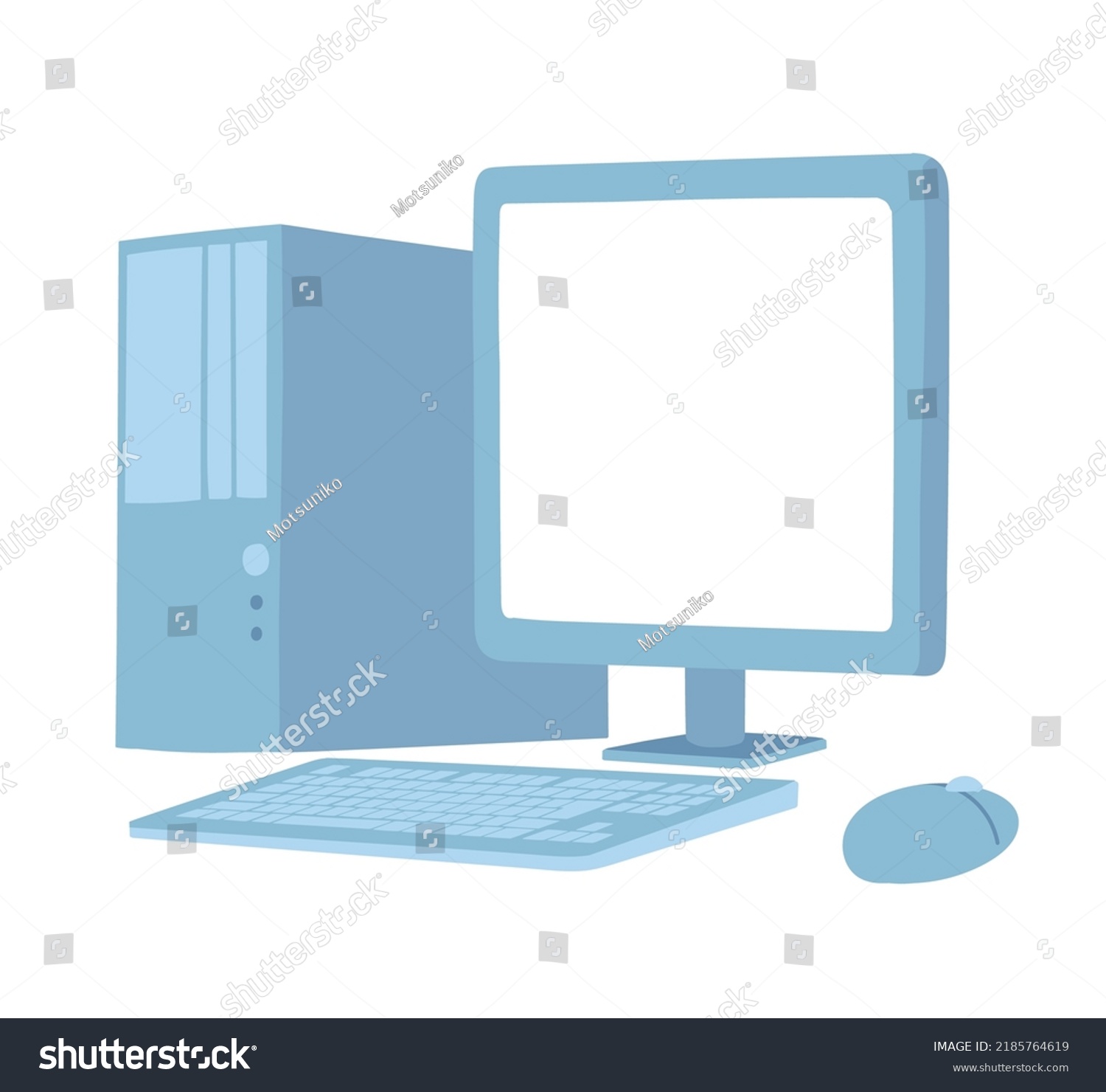 Pc Desktop Icon Background White Stock Vector (Royalty Free) 2185764619 ...