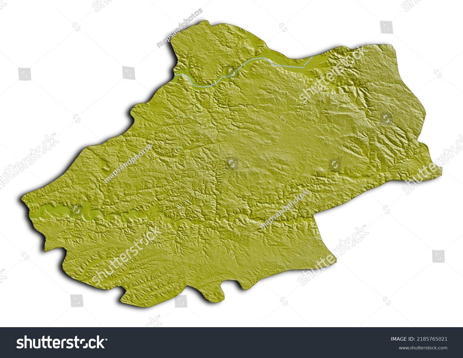 France Map Shaded Relief Map France Stock Illustration 2185765021 ...